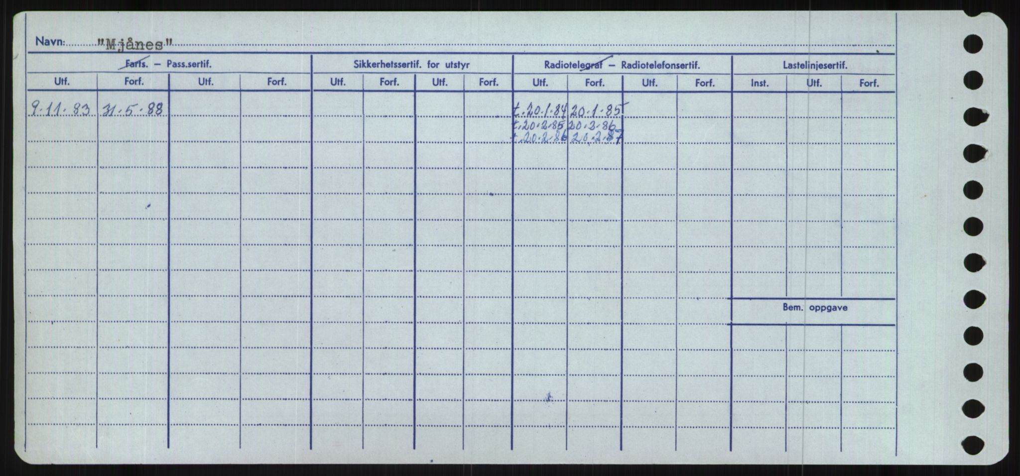 Sjøfartsdirektoratet med forløpere, Skipsmålingen, RA/S-1627/H/Ha/L0004/0001: Fartøy, Mas-R / Fartøy, Mas-Odd, s. 184