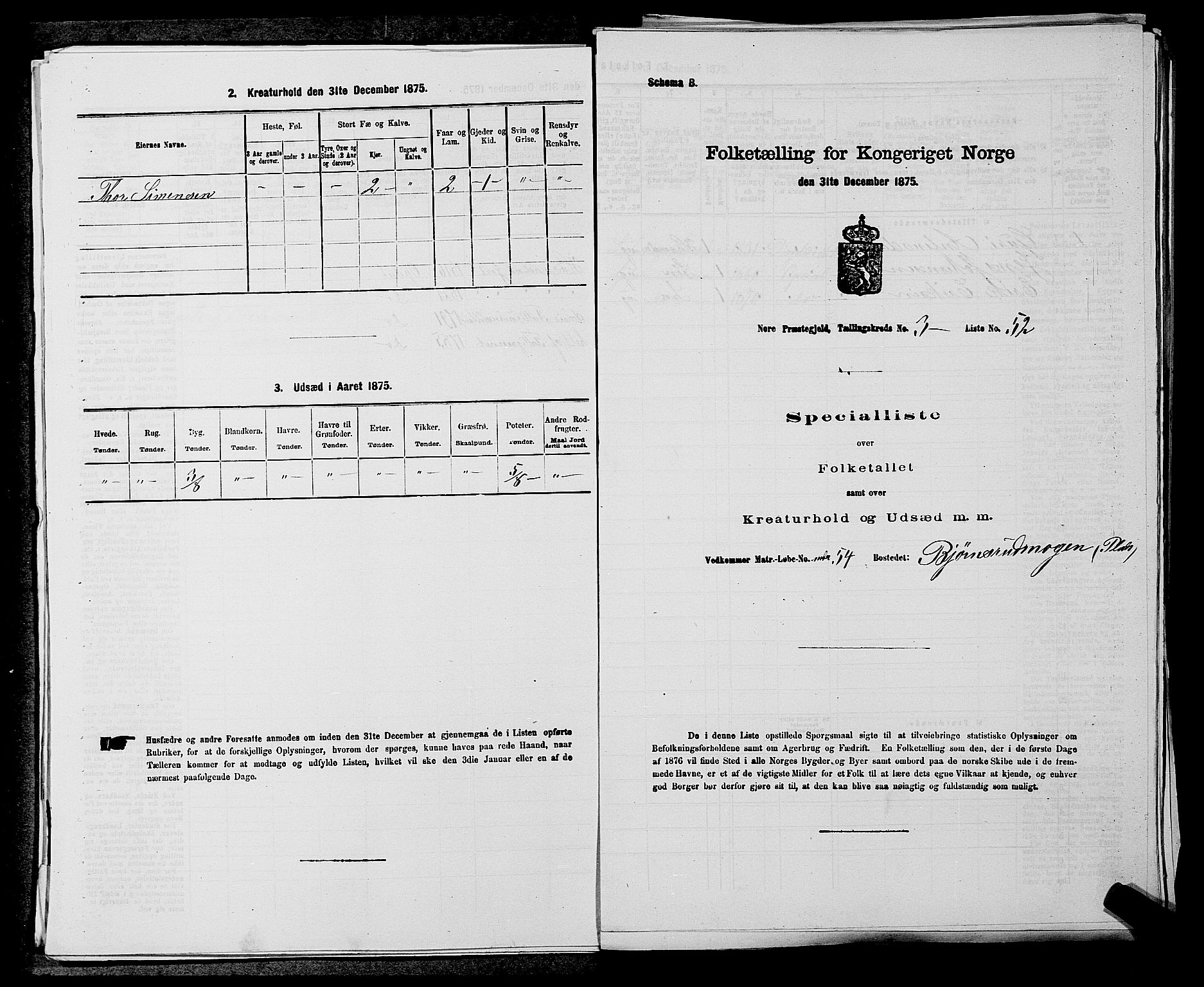 SAKO, Folketelling 1875 for 0633P Nore prestegjeld, 1875, s. 350