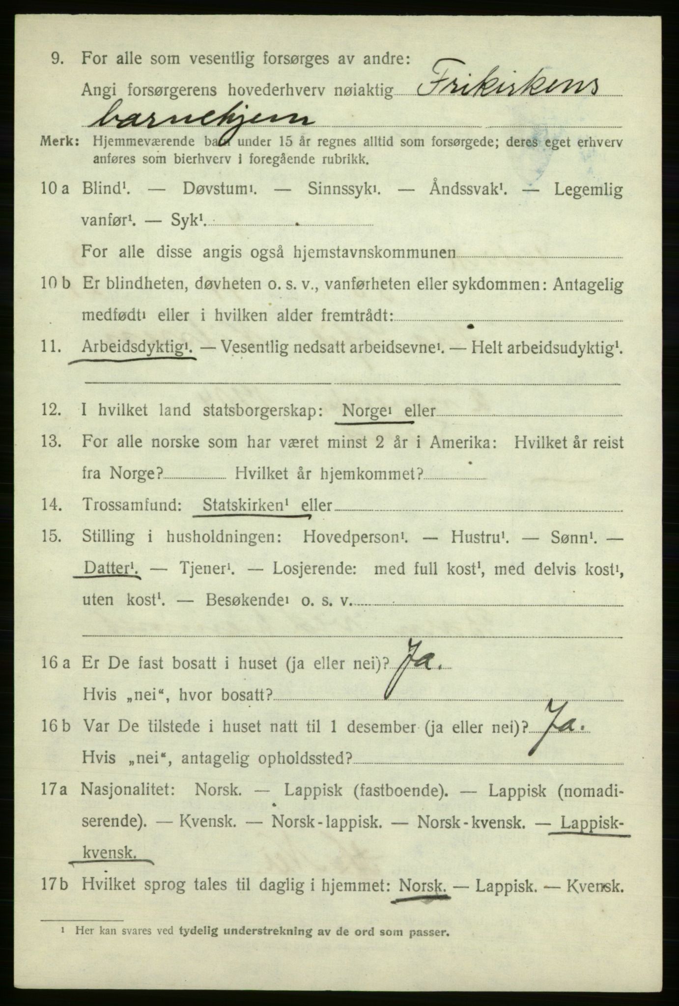 SATØ, Folketelling 1920 for 2013 Talvik herred, 1920, s. 5341
