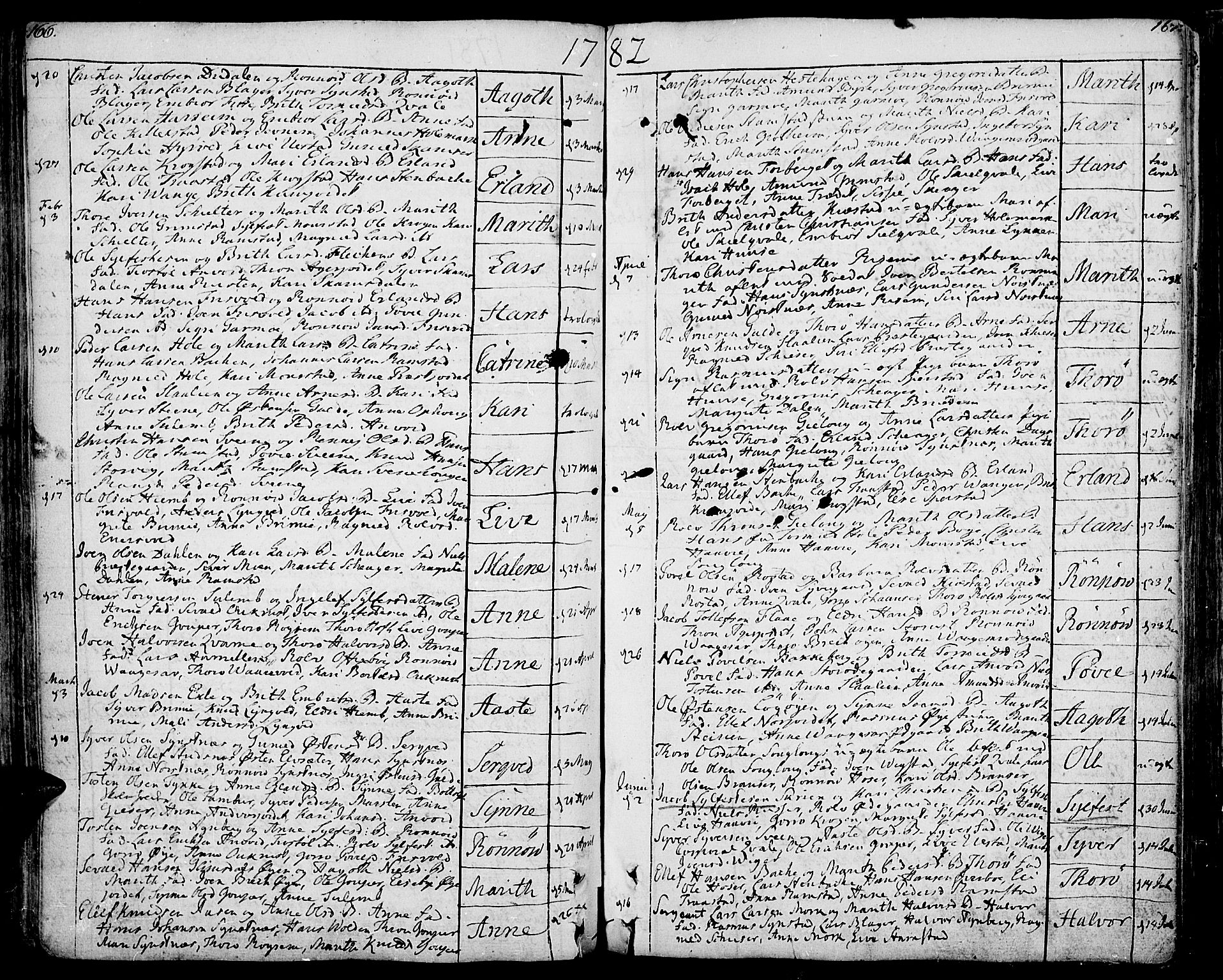 Lom prestekontor, AV/SAH-PREST-070/K/L0002: Ministerialbok nr. 2, 1749-1801, s. 166-167