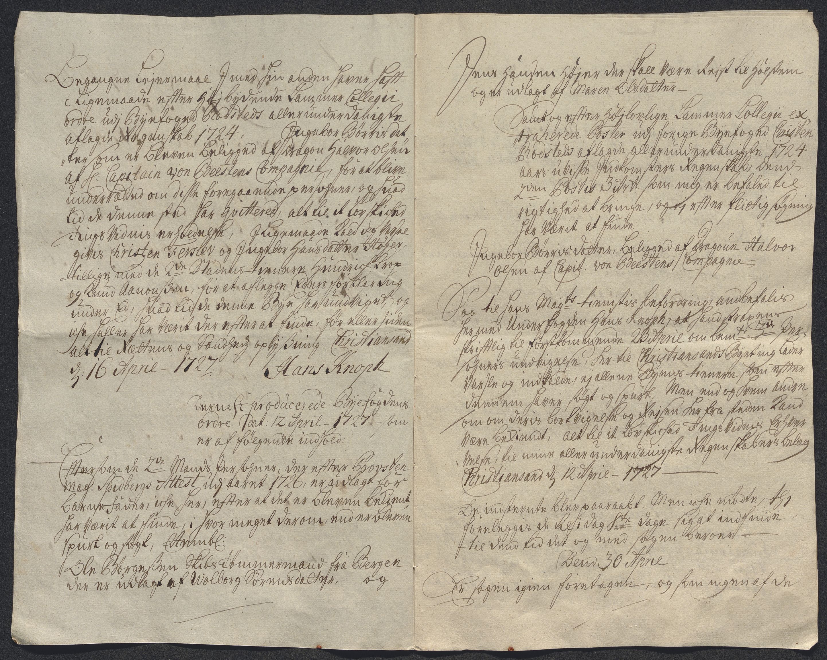 Rentekammeret inntil 1814, Reviderte regnskaper, Byregnskaper, AV/RA-EA-4066/R/Rm/L0286: [M19] Sikt og sakefall, 1719-1727, s. 578