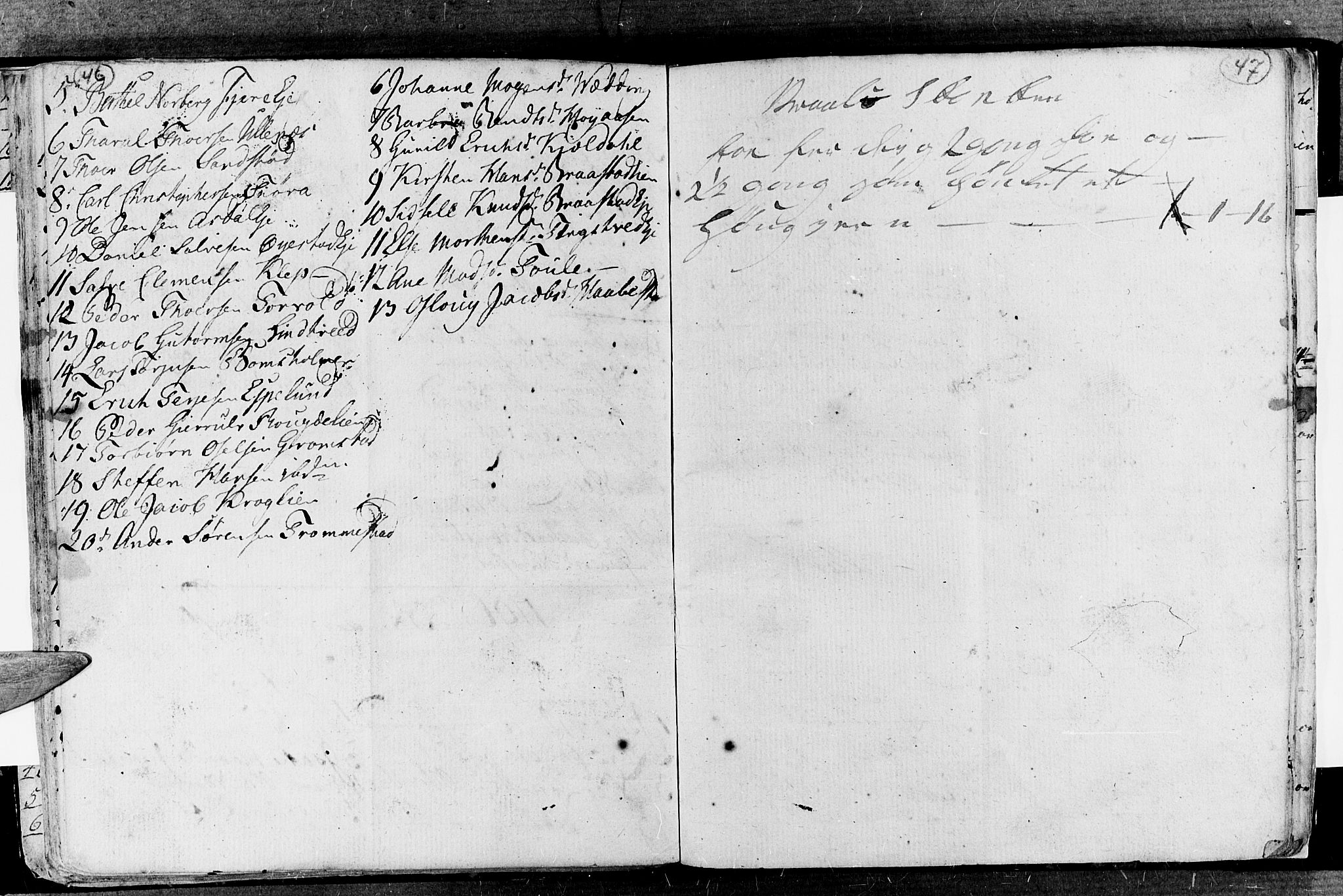 Øyestad sokneprestkontor, AV/SAK-1111-0049/F/Fa/L0010: Ministerialbok nr. A 10, 1774-1810, s. 46-47