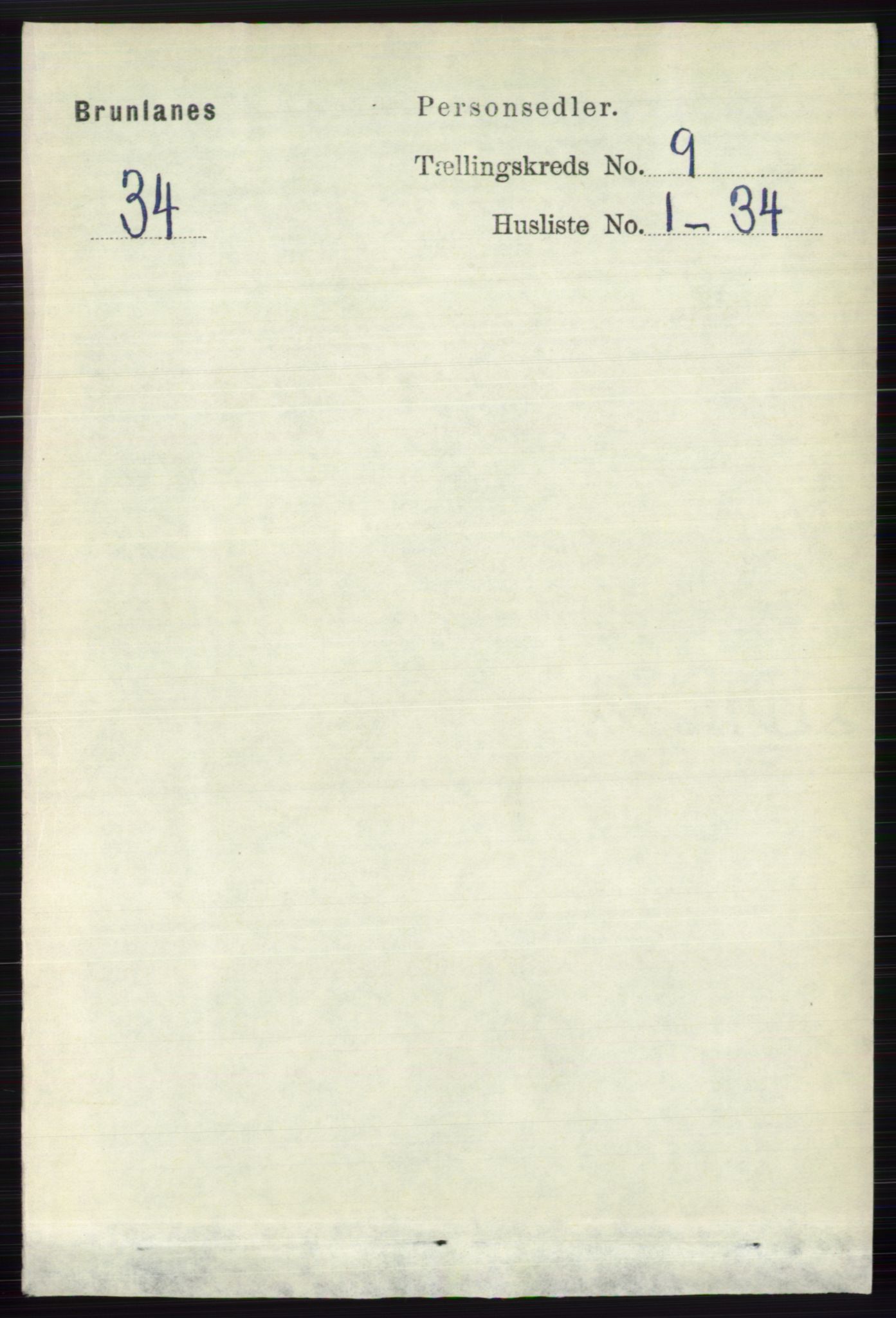 RA, Folketelling 1891 for 0726 Brunlanes herred, 1891, s. 4134