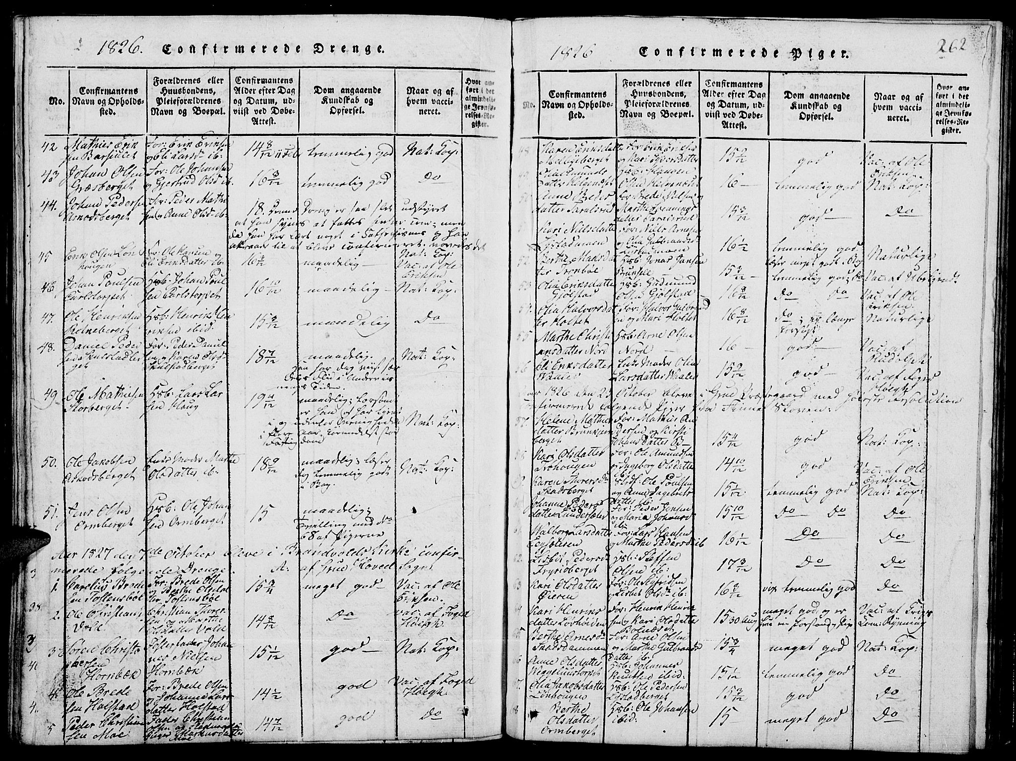 Grue prestekontor, AV/SAH-PREST-036/H/Ha/Hab/L0001: Klokkerbok nr. 1, 1814-1841, s. 262