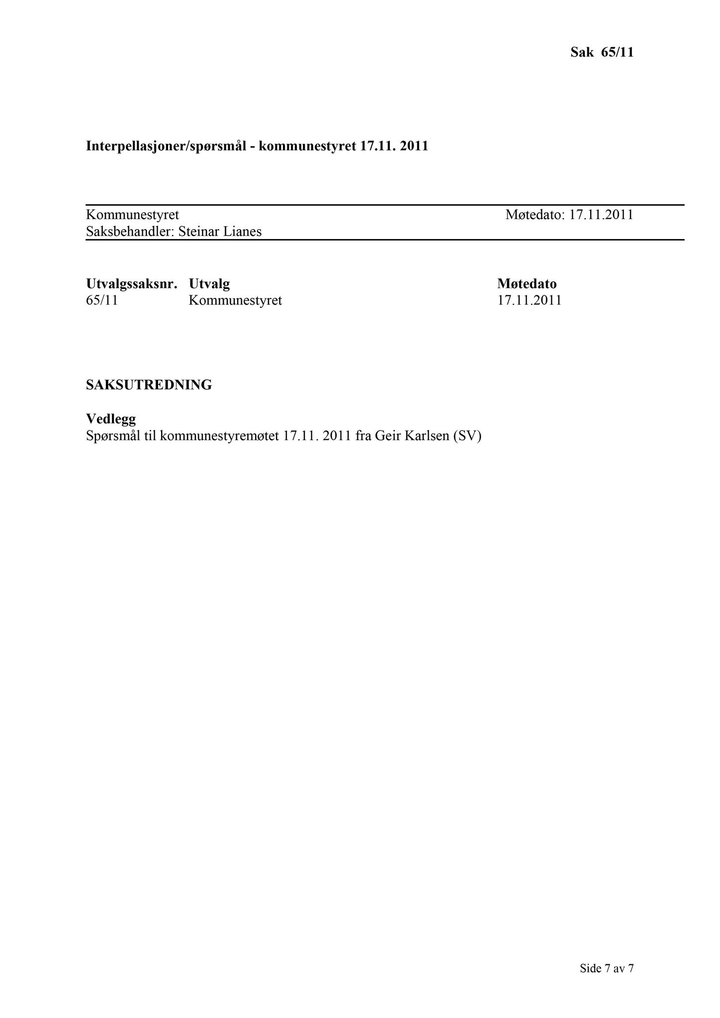 Klæbu Kommune, TRKO/KK/01-KS/L004: Kommunestyret - Møtedokumenter, 2011, s. 2309