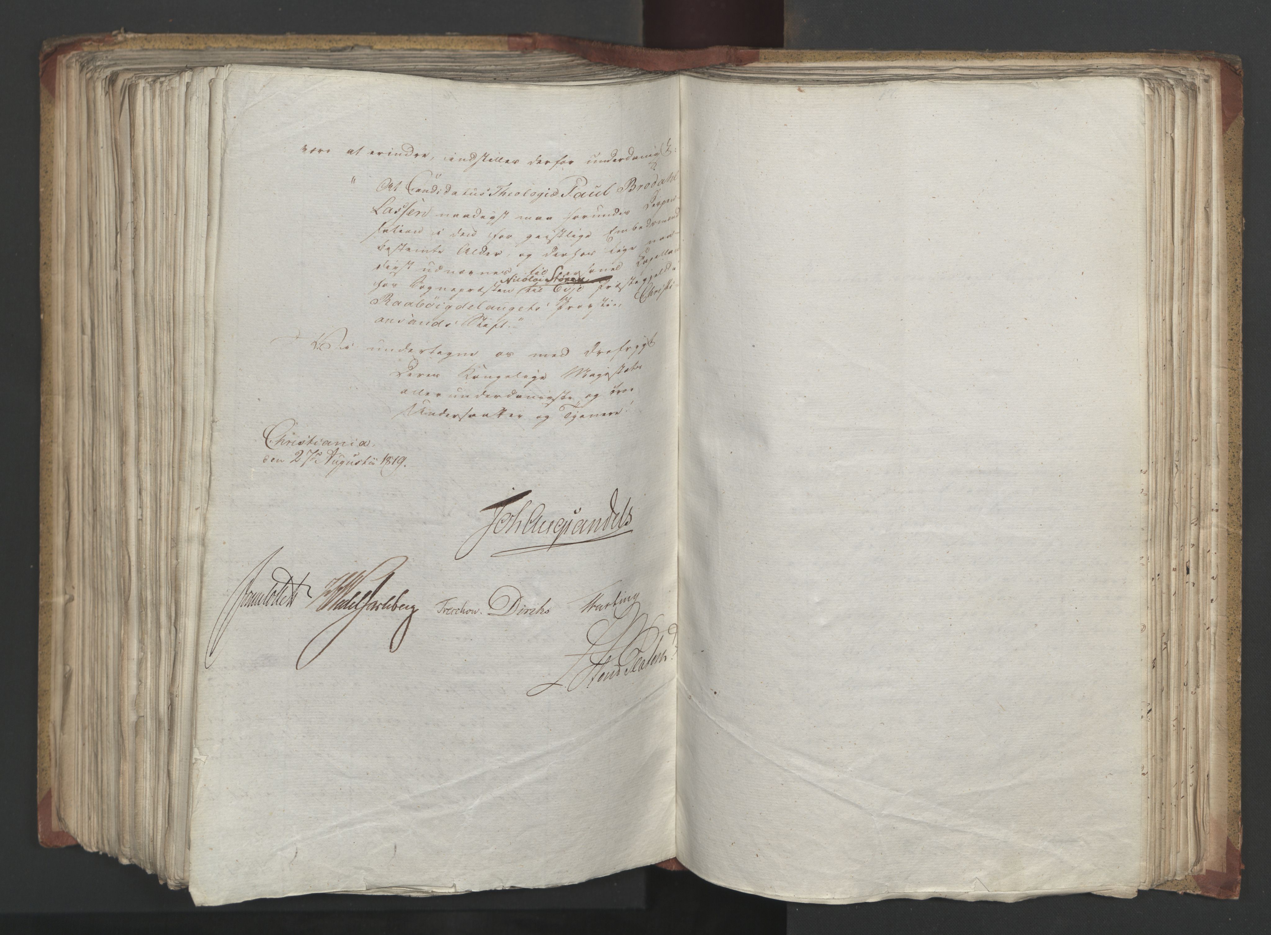 Statsrådsavdelingen i Stockholm, AV/RA-S-1003/D/Da/L0019: Regjeringsinnstillinger nr. 3856-4052, 1819, s. 368
