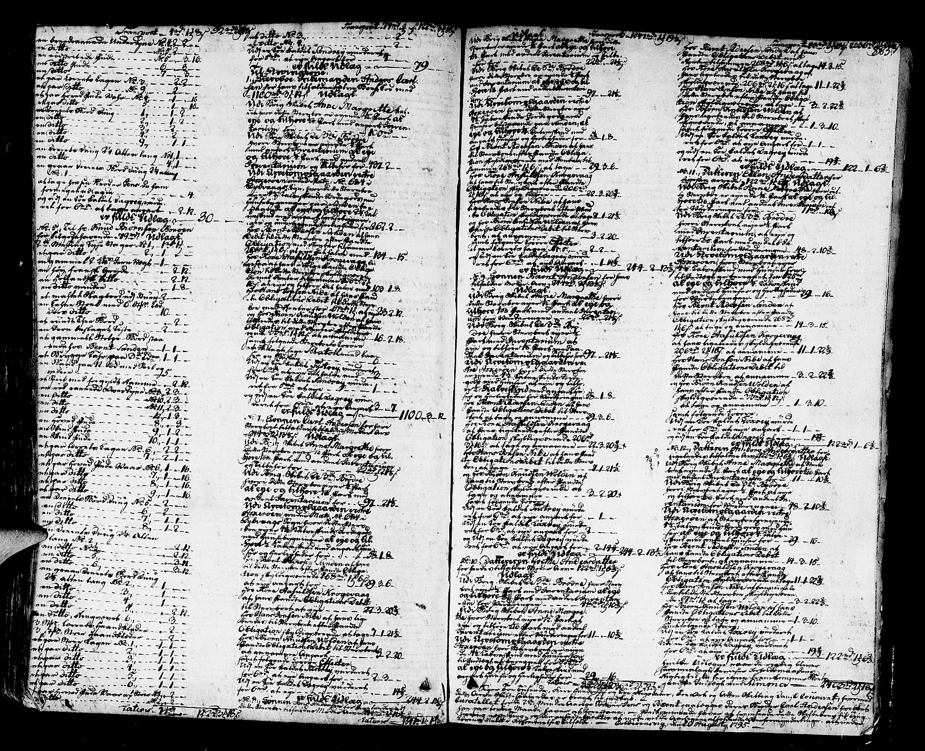Nedenes sorenskriveri før 1824, SAK/1221-0007/H/Hc/L0041: Skifteprotokoll med register nr 28, 1791-1795, s. 884b-885a