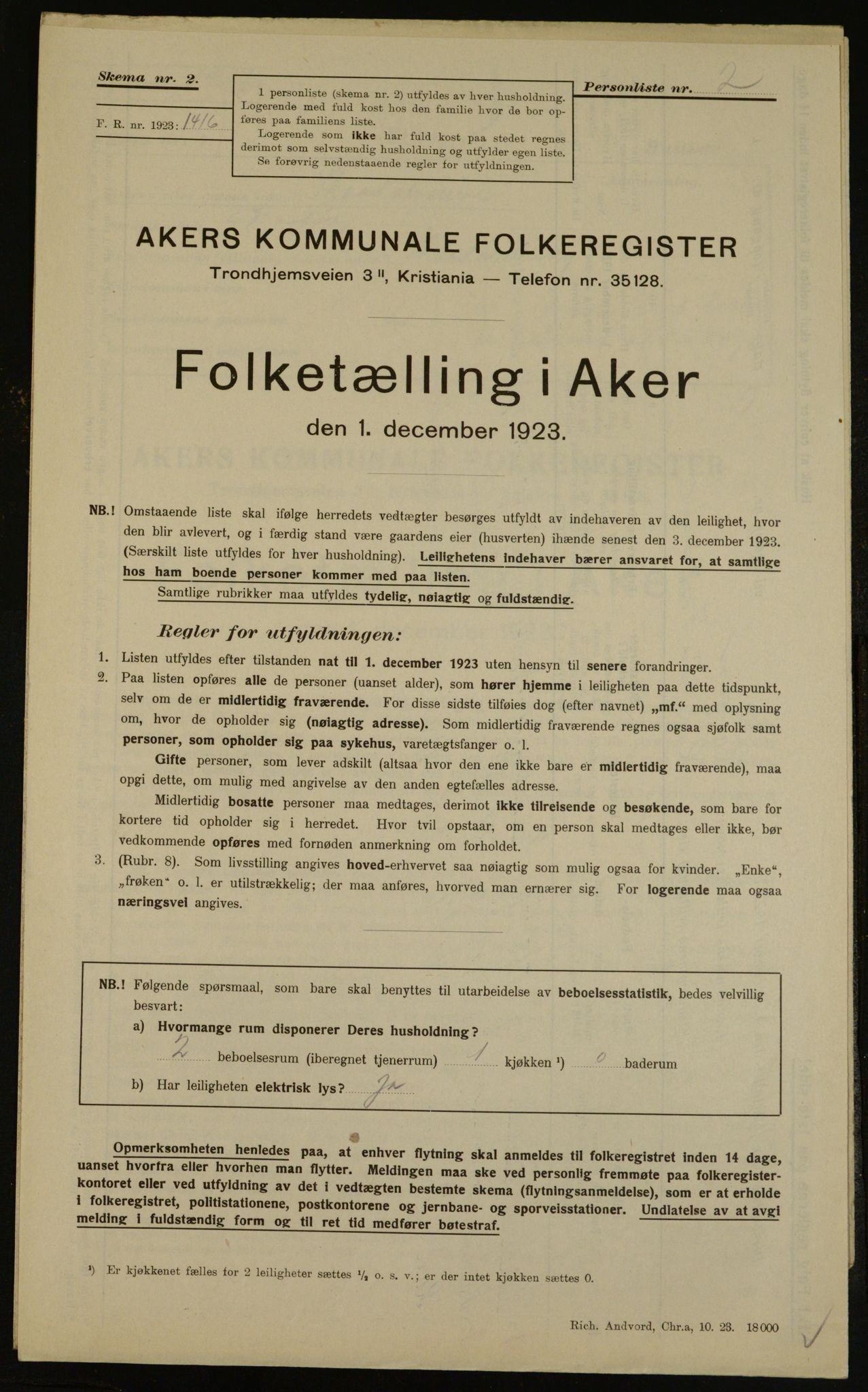 , Kommunal folketelling 1.12.1923 for Aker, 1923, s. 16777