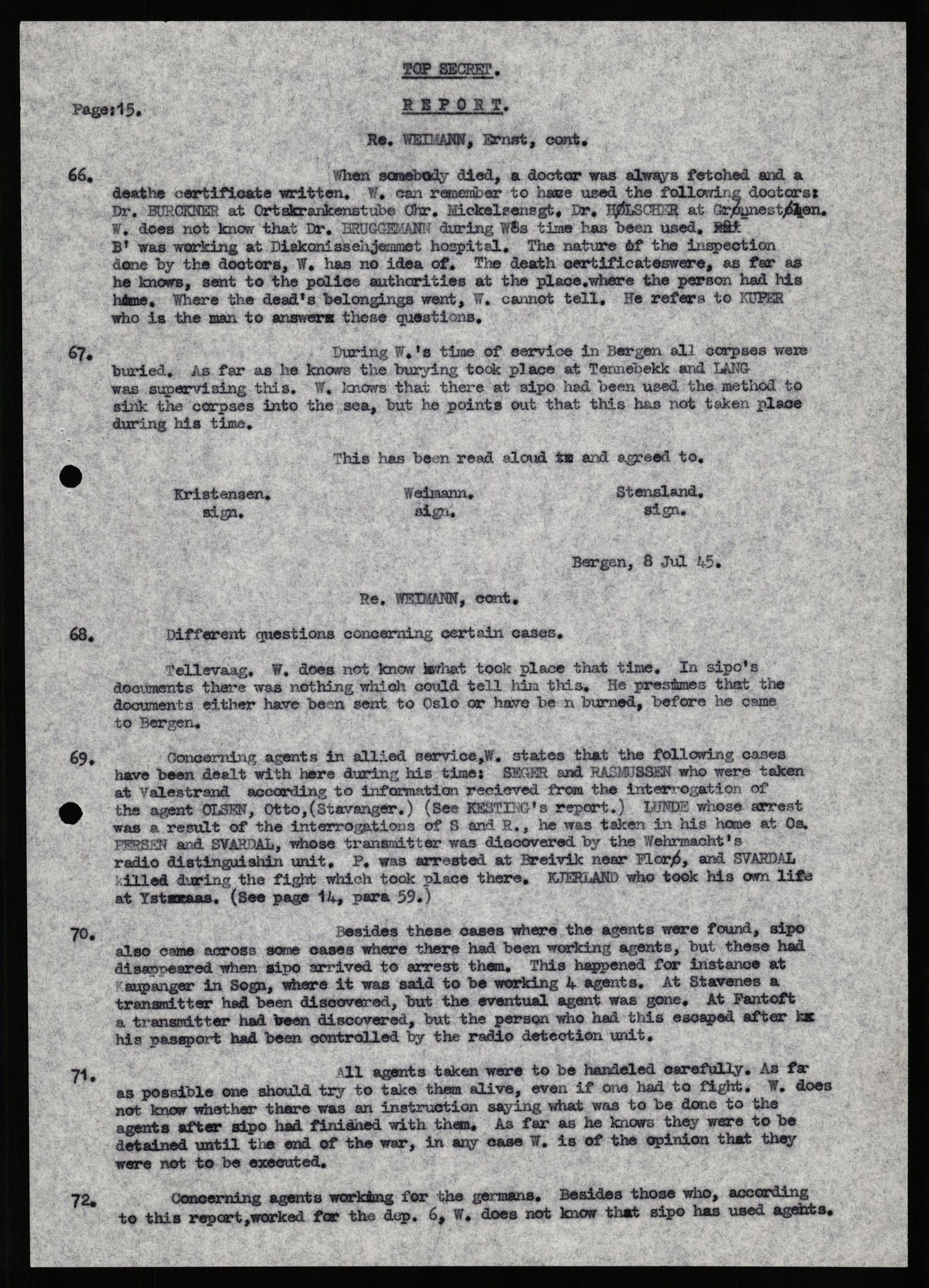 Forsvaret, Forsvarets overkommando II, AV/RA-RAFA-3915/D/Db/L0035: CI Questionaires. Tyske okkupasjonsstyrker i Norge. Tyskere., 1945-1946, s. 180