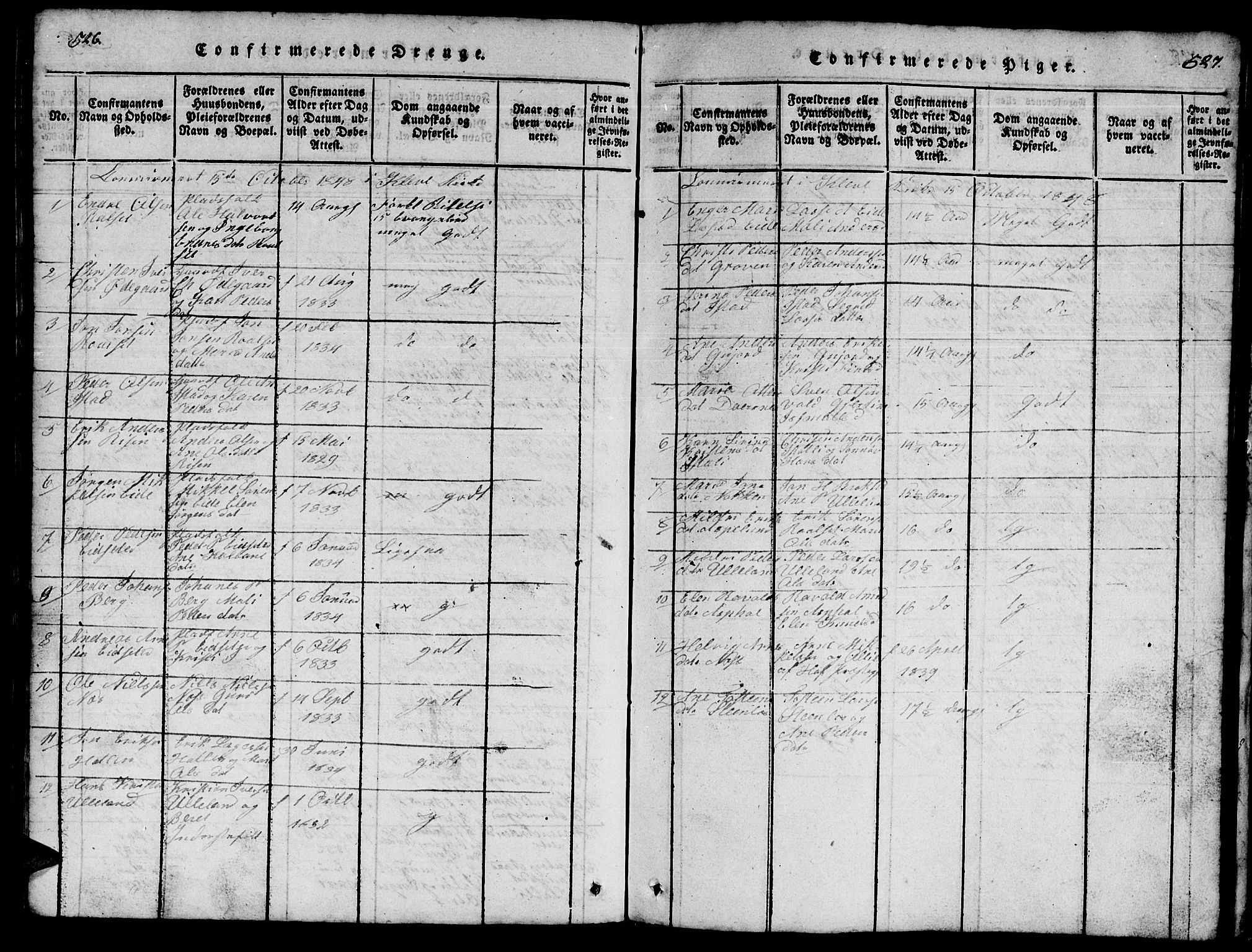 Ministerialprotokoller, klokkerbøker og fødselsregistre - Møre og Romsdal, AV/SAT-A-1454/557/L0683: Klokkerbok nr. 557C01, 1818-1862, s. 526-527