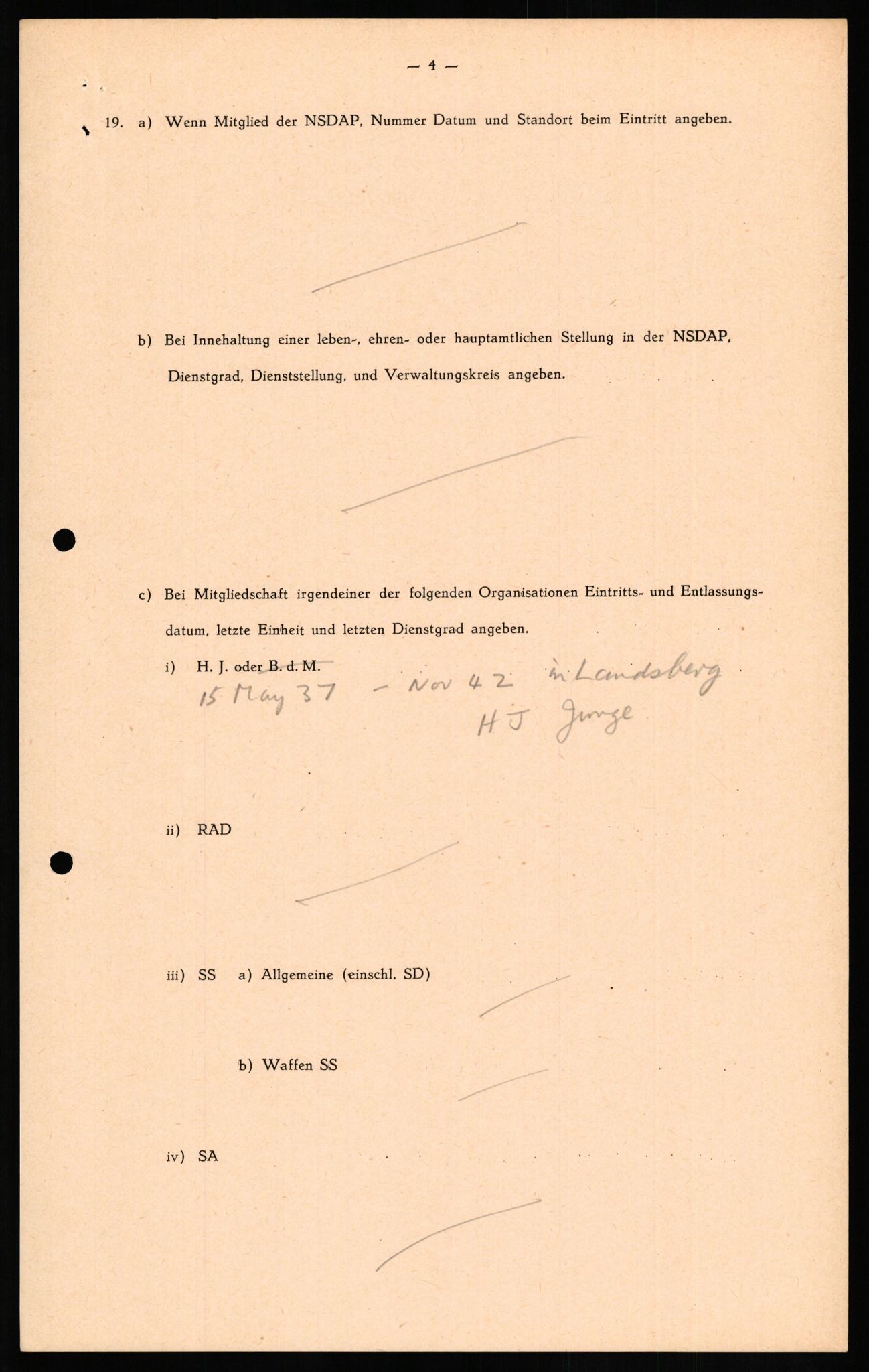 Forsvaret, Forsvarets overkommando II, AV/RA-RAFA-3915/D/Db/L0021: CI Questionaires. Tyske okkupasjonsstyrker i Norge. Tyskere., 1945-1946, s. 181