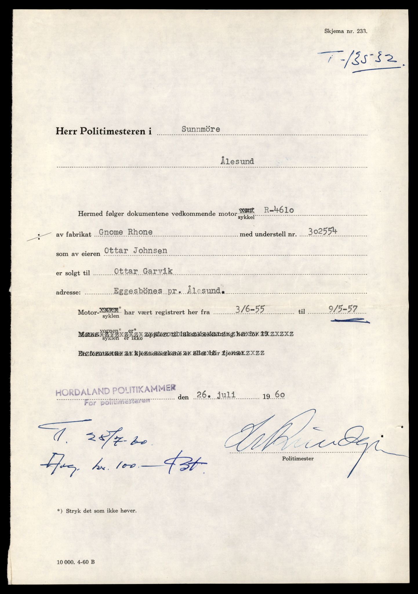 Møre og Romsdal vegkontor - Ålesund trafikkstasjon, AV/SAT-A-4099/F/Fe/L0040: Registreringskort for kjøretøy T 13531 - T 13709, 1927-1998, s. 37