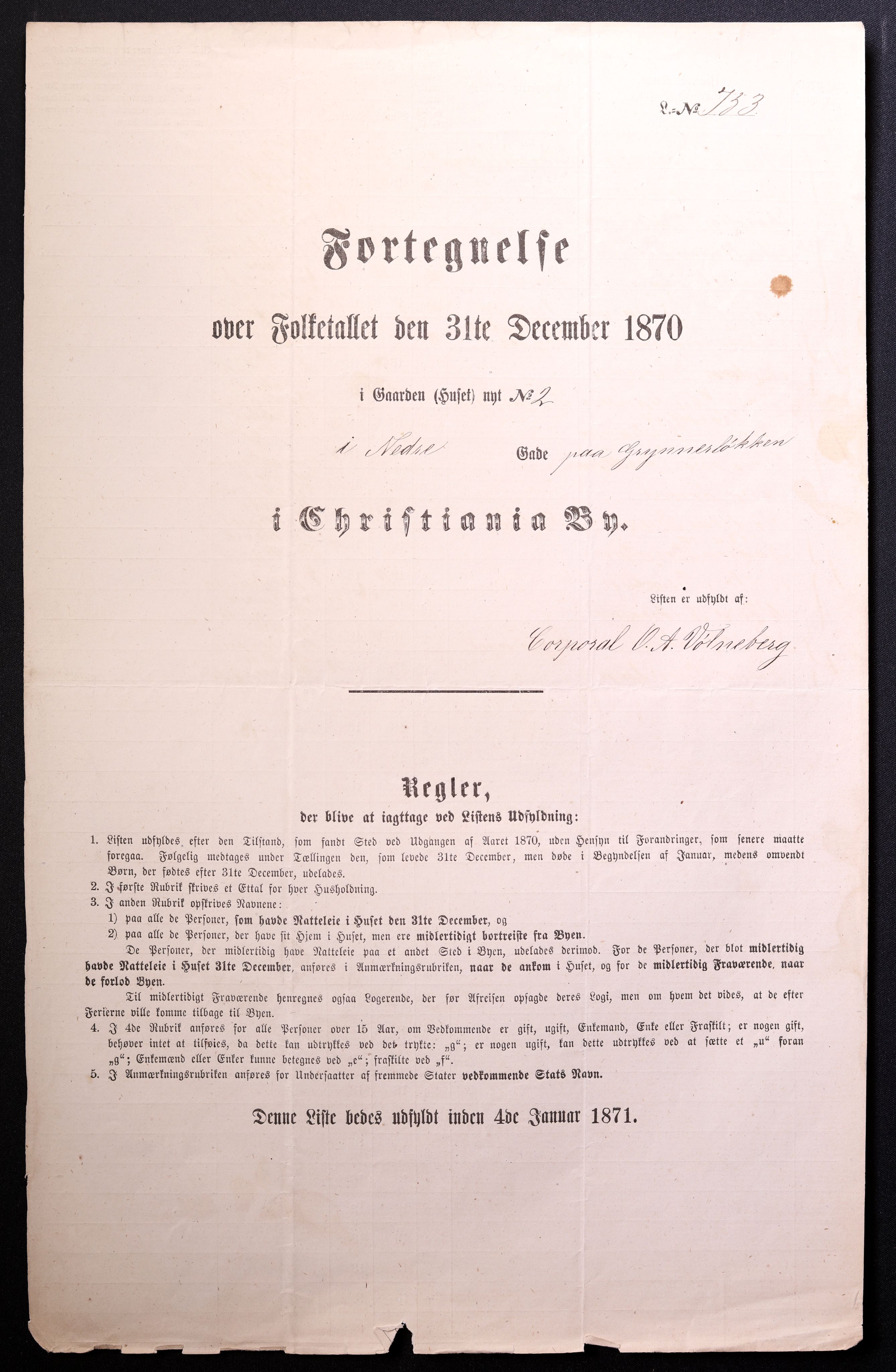 RA, Folketelling 1870 for 0301 Kristiania kjøpstad, 1870, s. 2430