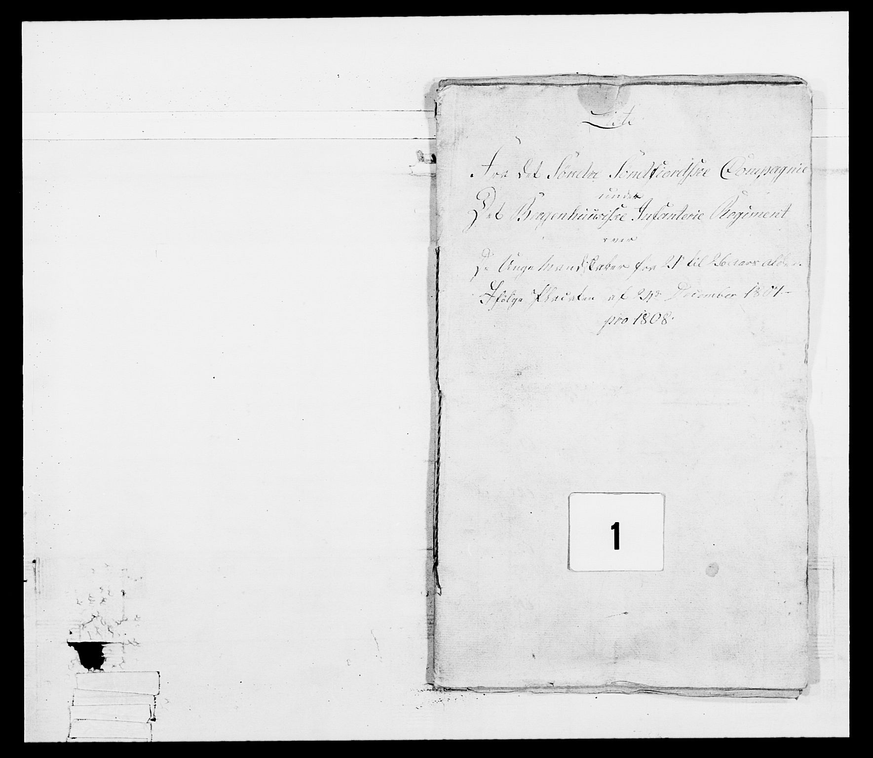 Generalitets- og kommissariatskollegiet, Det kongelige norske kommissariatskollegium, AV/RA-EA-5420/E/Eh/L0098: Bergenhusiske nasjonale infanteriregiment, 1808, s. 4