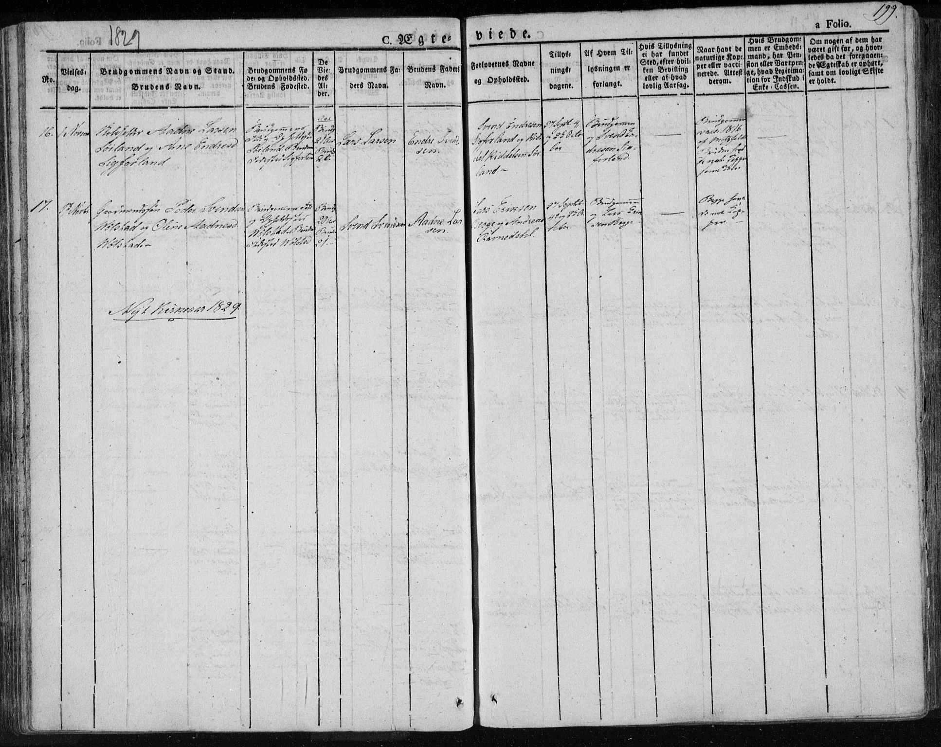 Lye sokneprestkontor, AV/SAST-A-101794/001/30BA/L0004: Ministerialbok nr. A 4, 1826-1841, s. 199