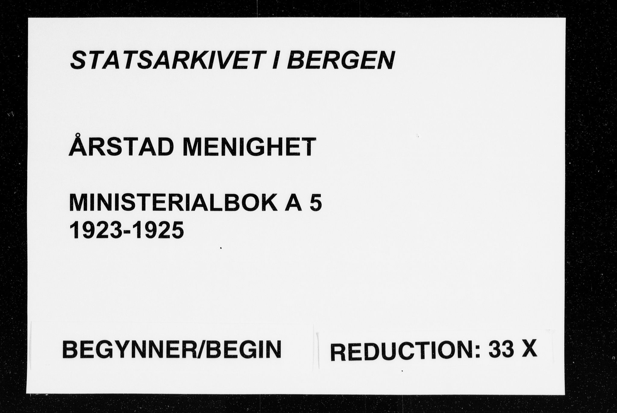 Årstad Sokneprestembete, SAB/A-79301/H/Haa/L0005: Ministerialbok nr. A 5, 1923-1925