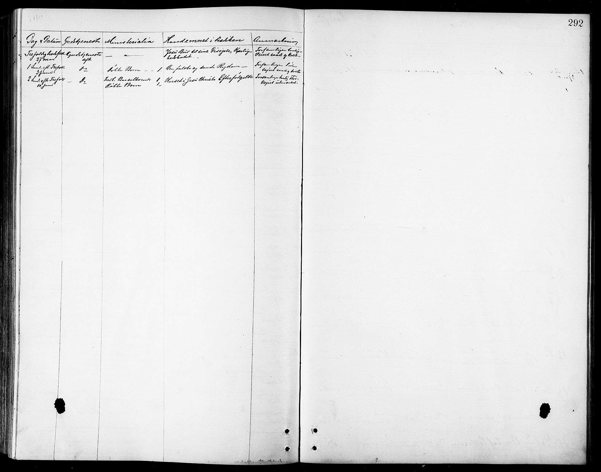 Kvæfjord sokneprestkontor, SATØ/S-1323/G/Ga/Gab/L0005klokker: Klokkerbok nr. 5, 1886-1911, s. 292