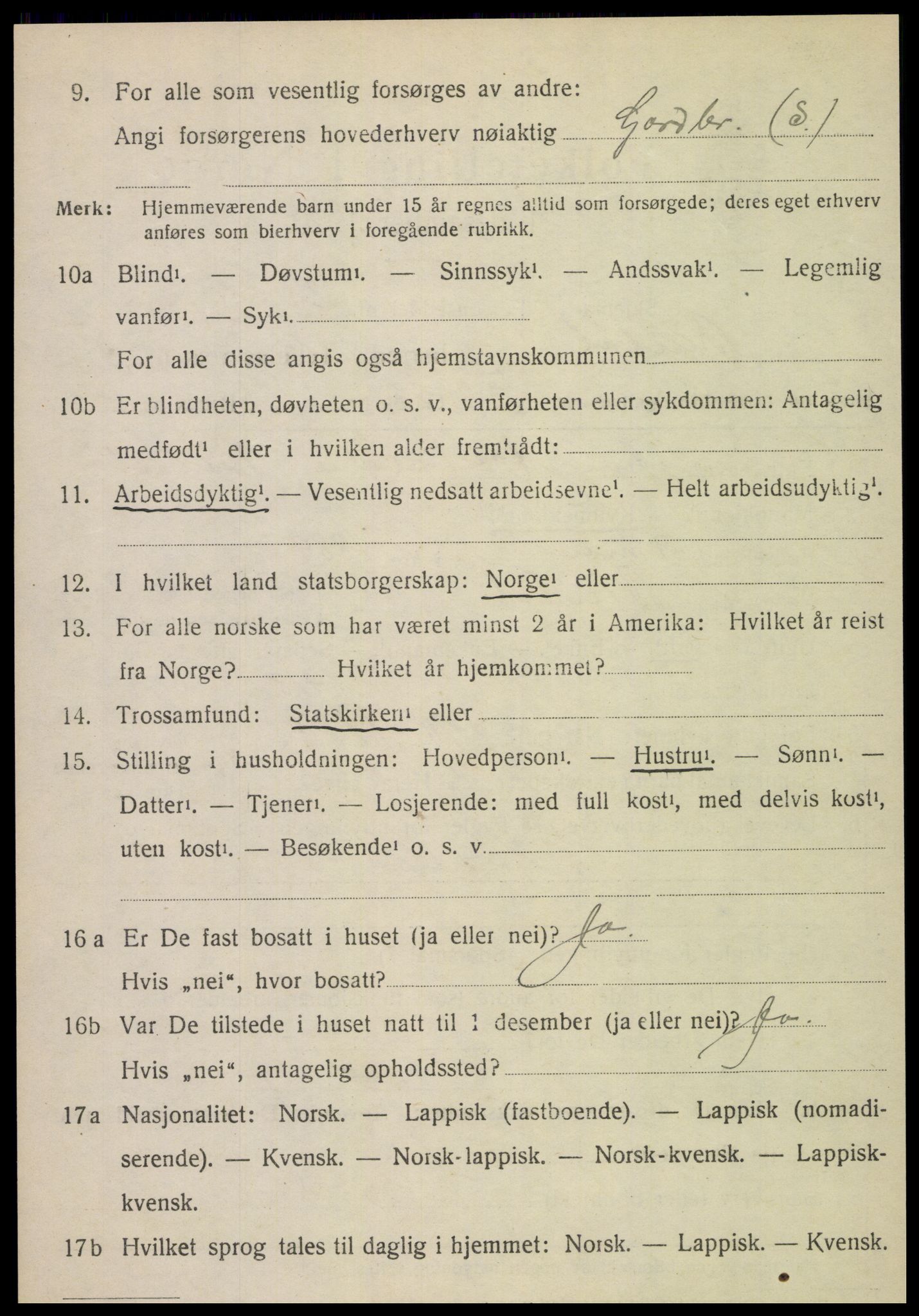 SAT, Folketelling 1920 for 1811 Bindal herred, 1920, s. 3920