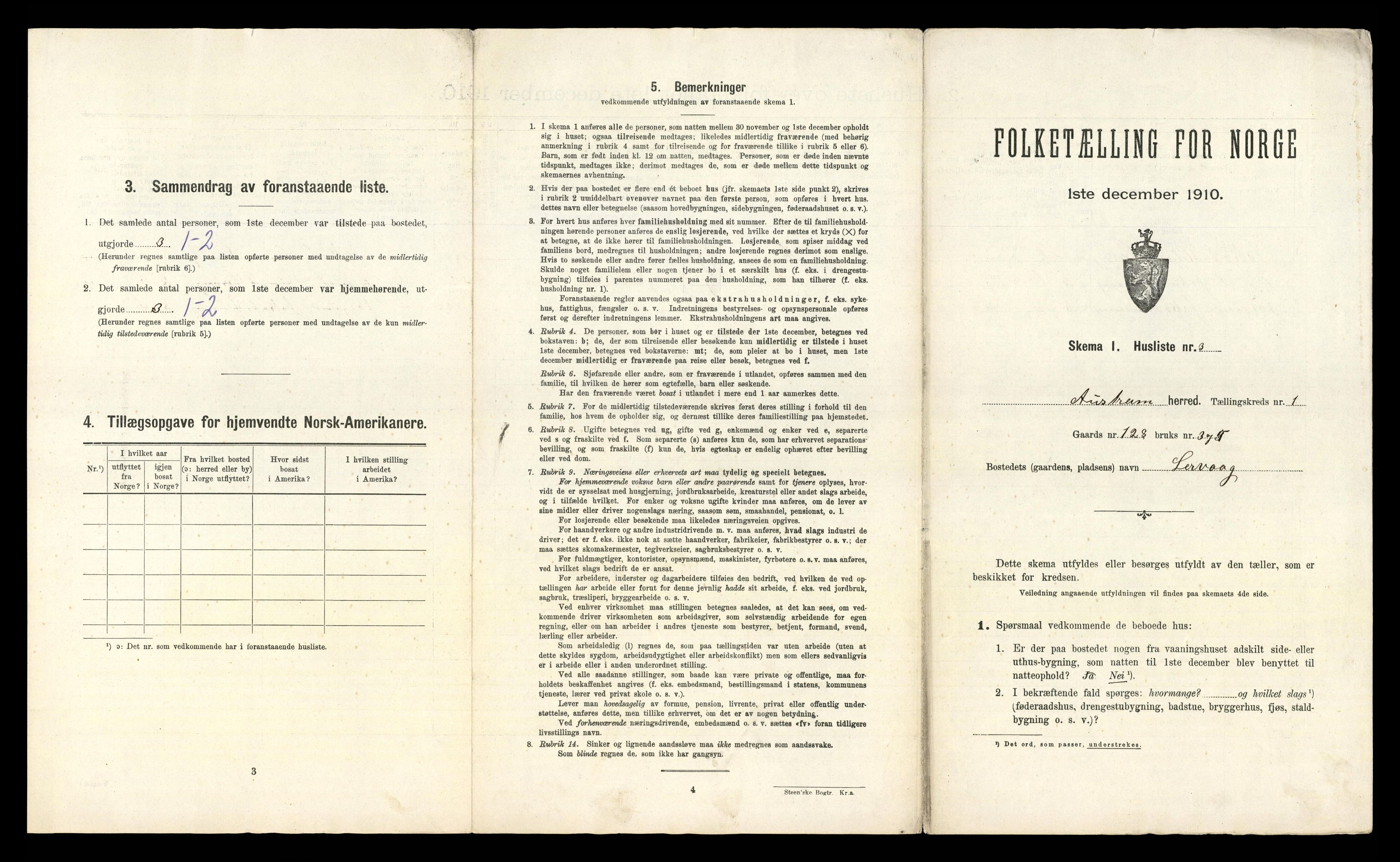 RA, Folketelling 1910 for 1264 Austrheim herred, 1910, s. 46