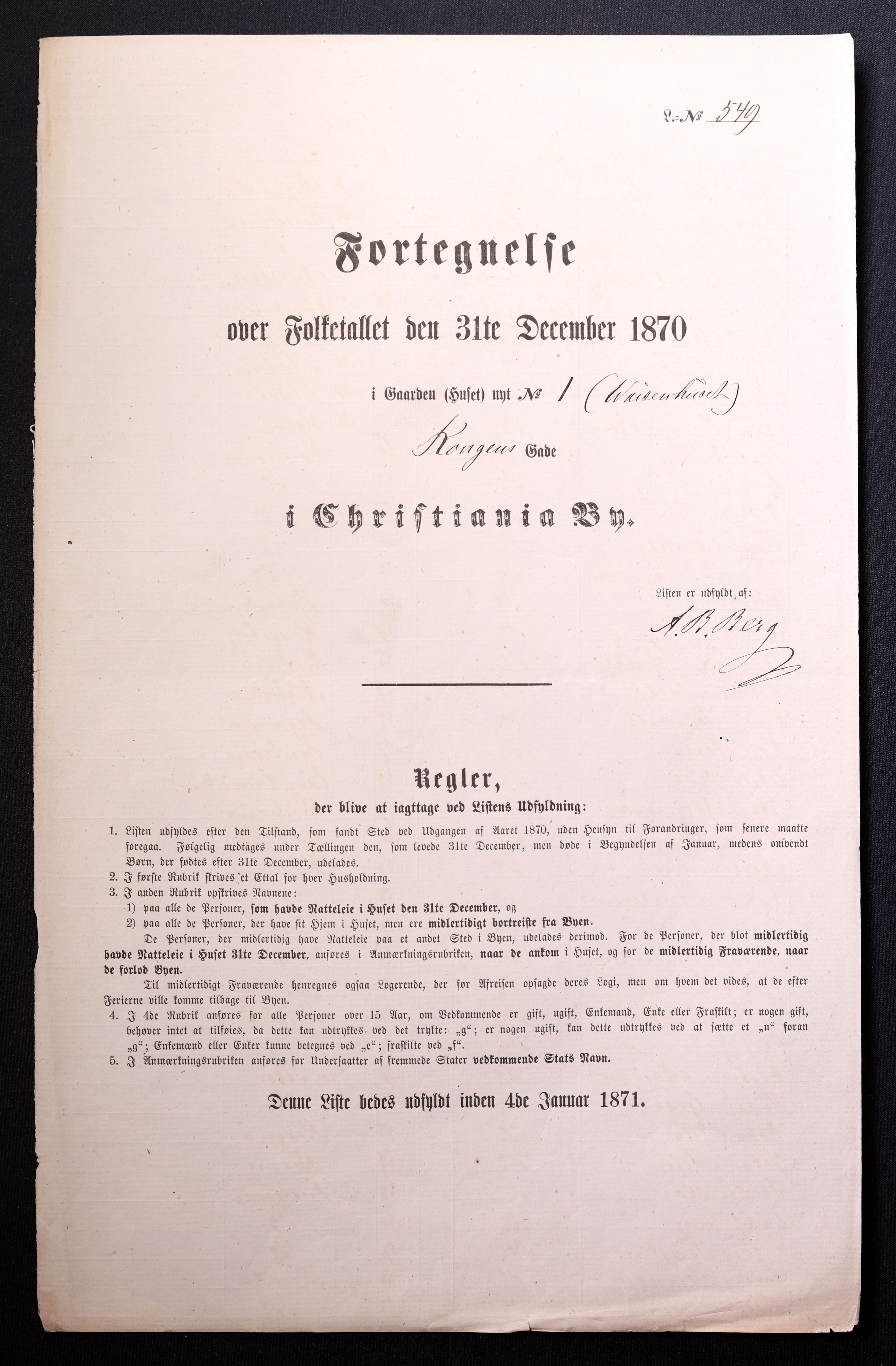 RA, Folketelling 1870 for 0301 Kristiania kjøpstad, 1870, s. 1591