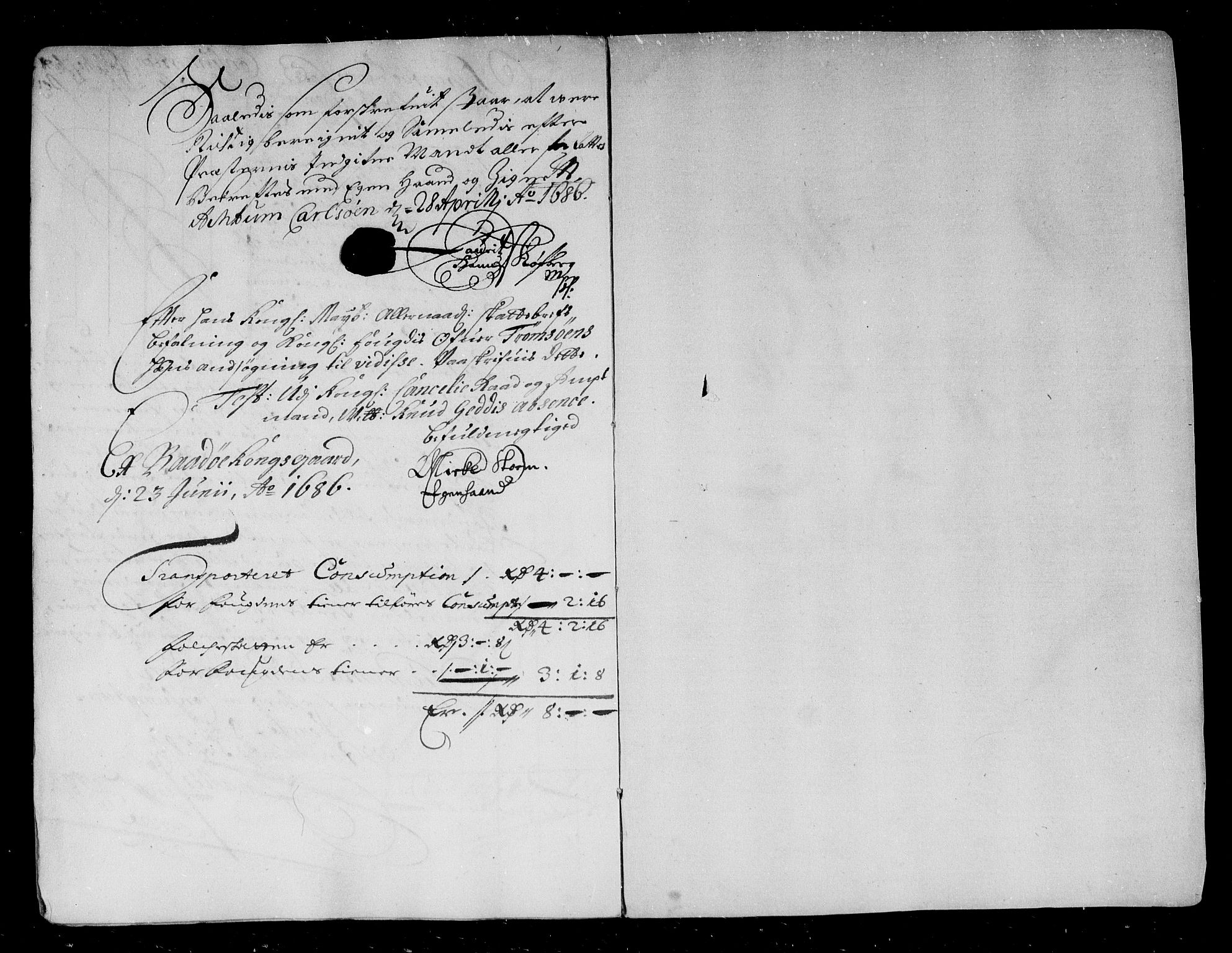 Rentekammeret inntil 1814, Reviderte regnskaper, Stiftamtstueregnskaper, Trondheim stiftamt og Nordland amt, AV/RA-EA-6044/R/Rg/L0082: Trondheim stiftamt og Nordland amt, 1685