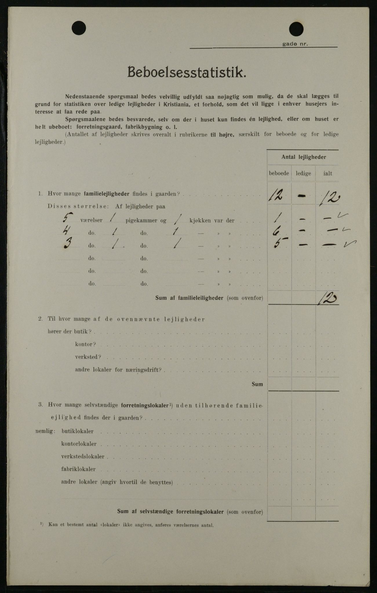 OBA, Kommunal folketelling 1.2.1908 for Kristiania kjøpstad, 1908, s. 11019