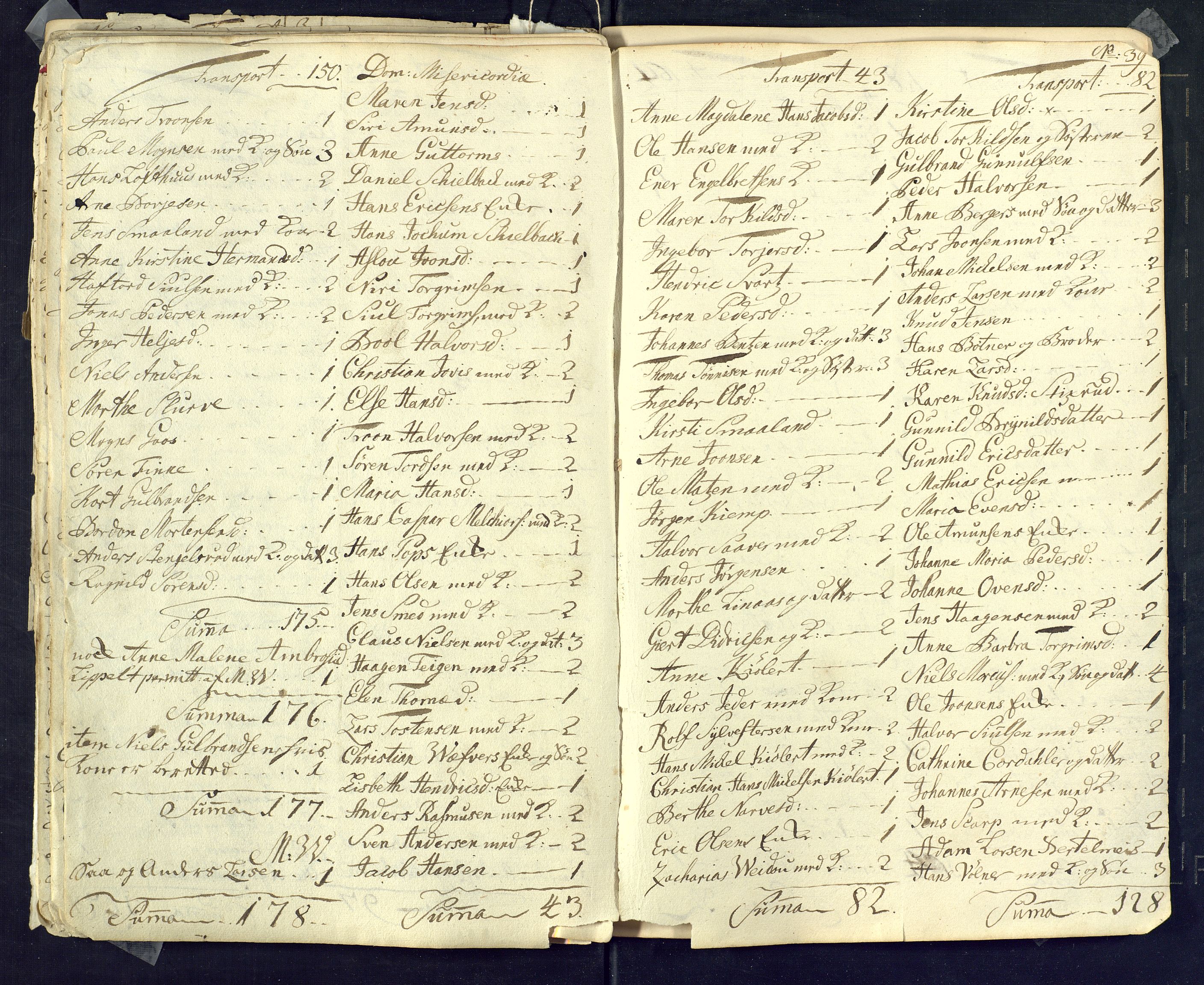 Kongsberg kirkebøker, AV/SAKO-A-22/M/Ma/L0001: Kommunikantprotokoll nr. 1, 1731-1739, s. 39