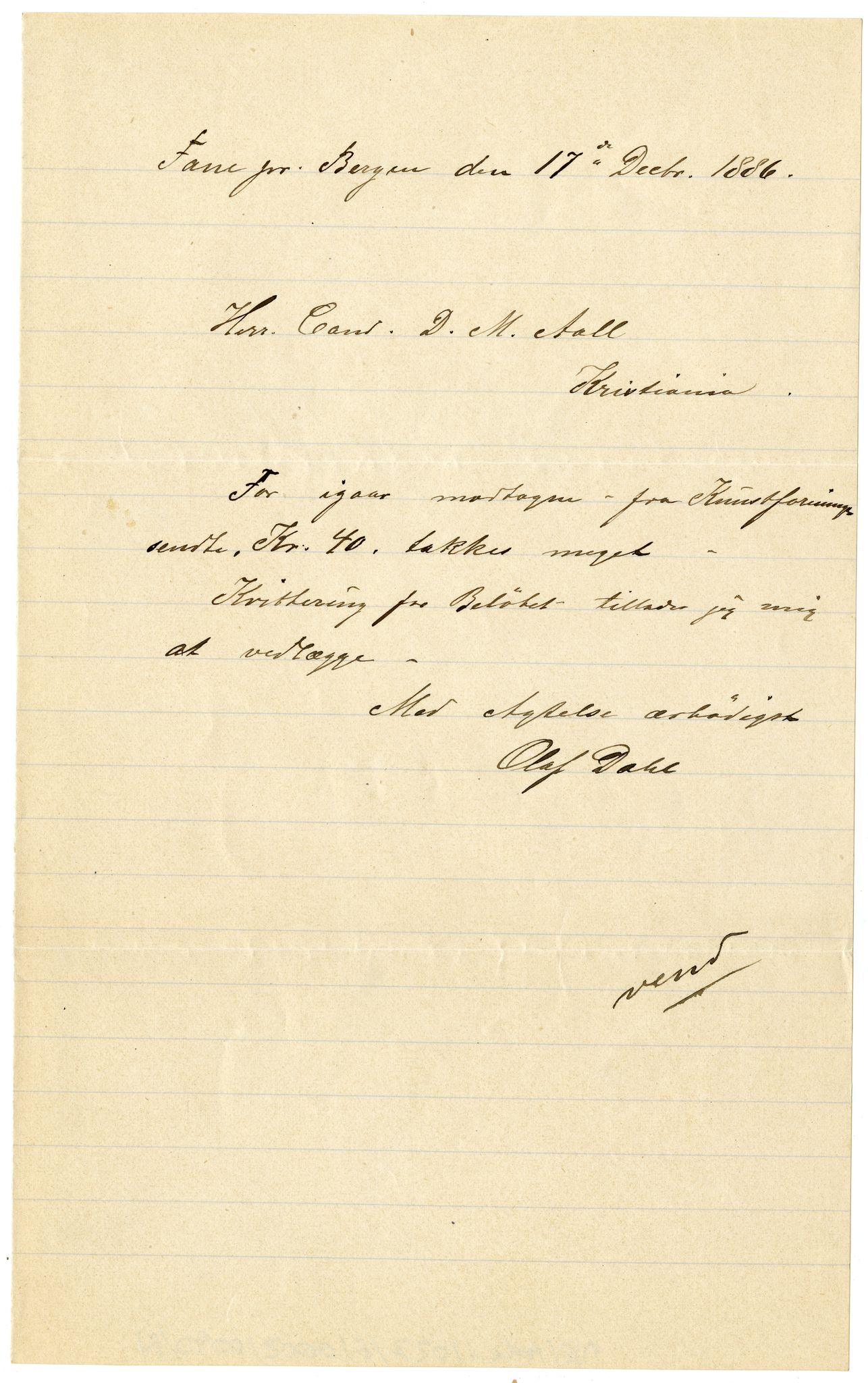 Diderik Maria Aalls brevsamling, NF/Ark-1023/F/L0002: D.M. Aalls brevsamling. B - C, 1799-1889, s. 456