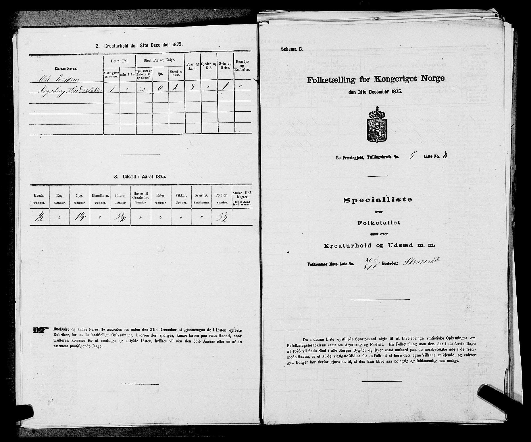 SAKO, Folketelling 1875 for 0821P Bø prestegjeld, 1875, s. 612