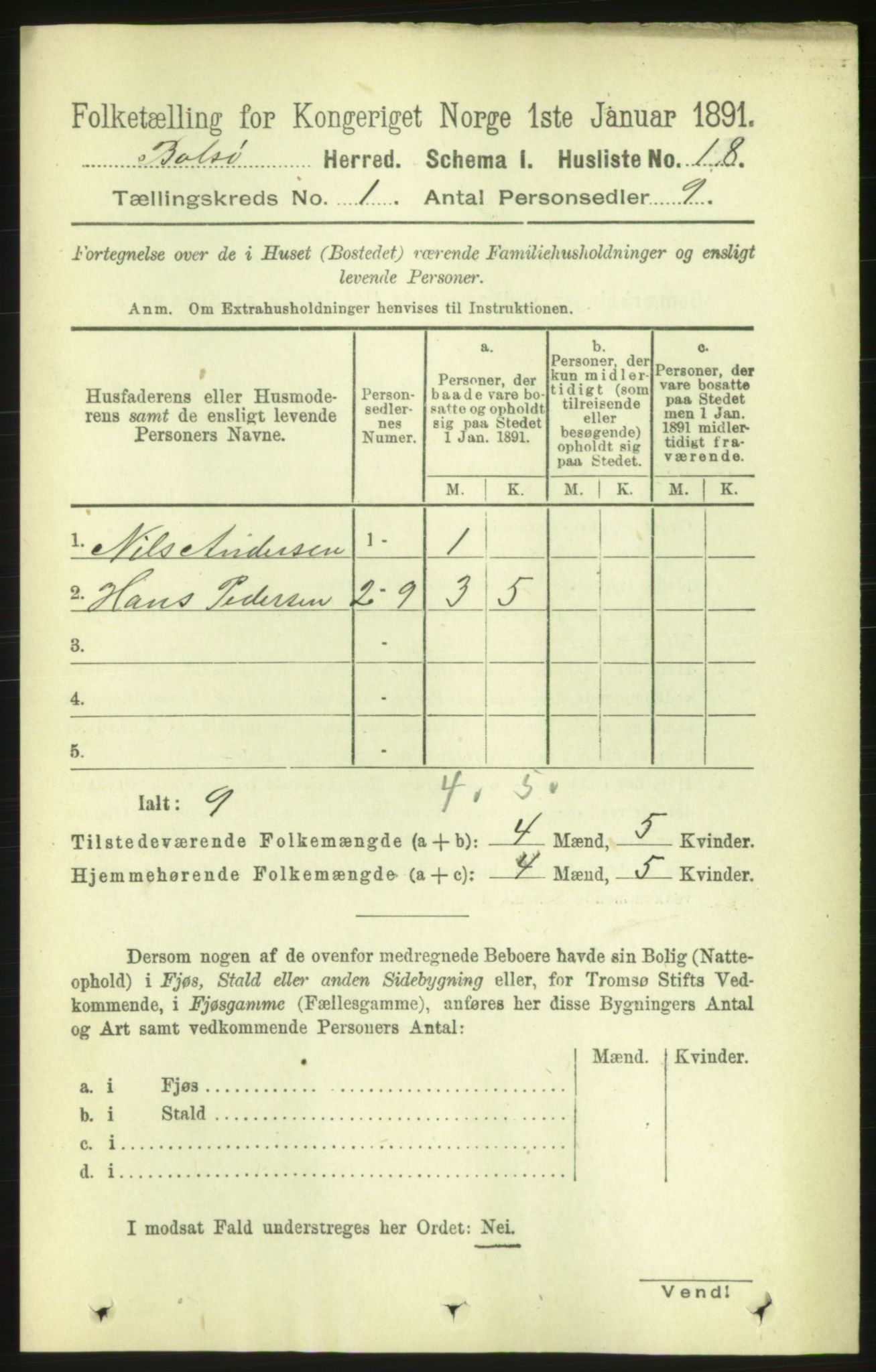 RA, Folketelling 1891 for 1544 Bolsøy herred, 1891, s. 49