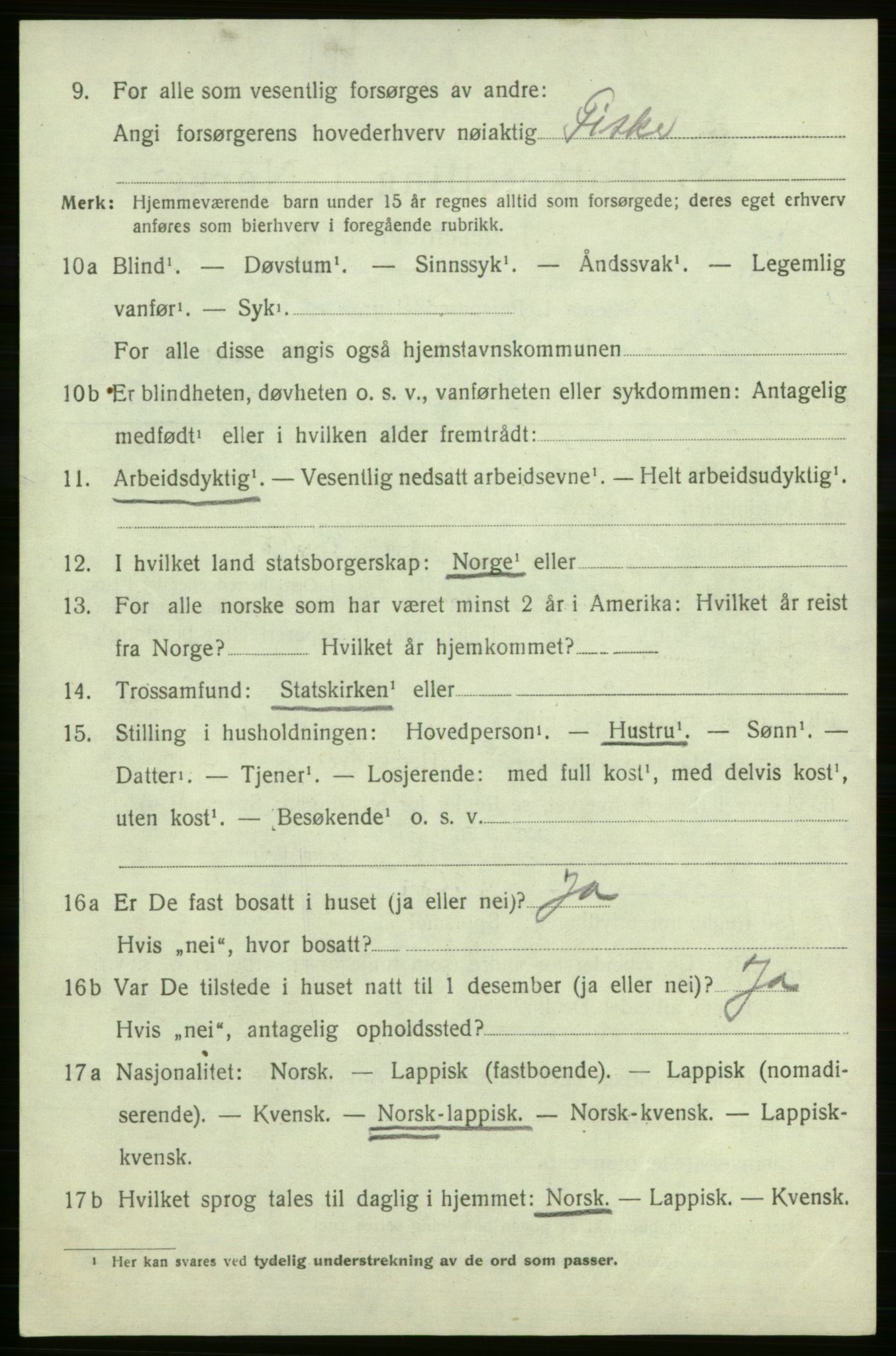 SATØ, Folketelling 1920 for 2018 Måsøy herred, 1920, s. 2255