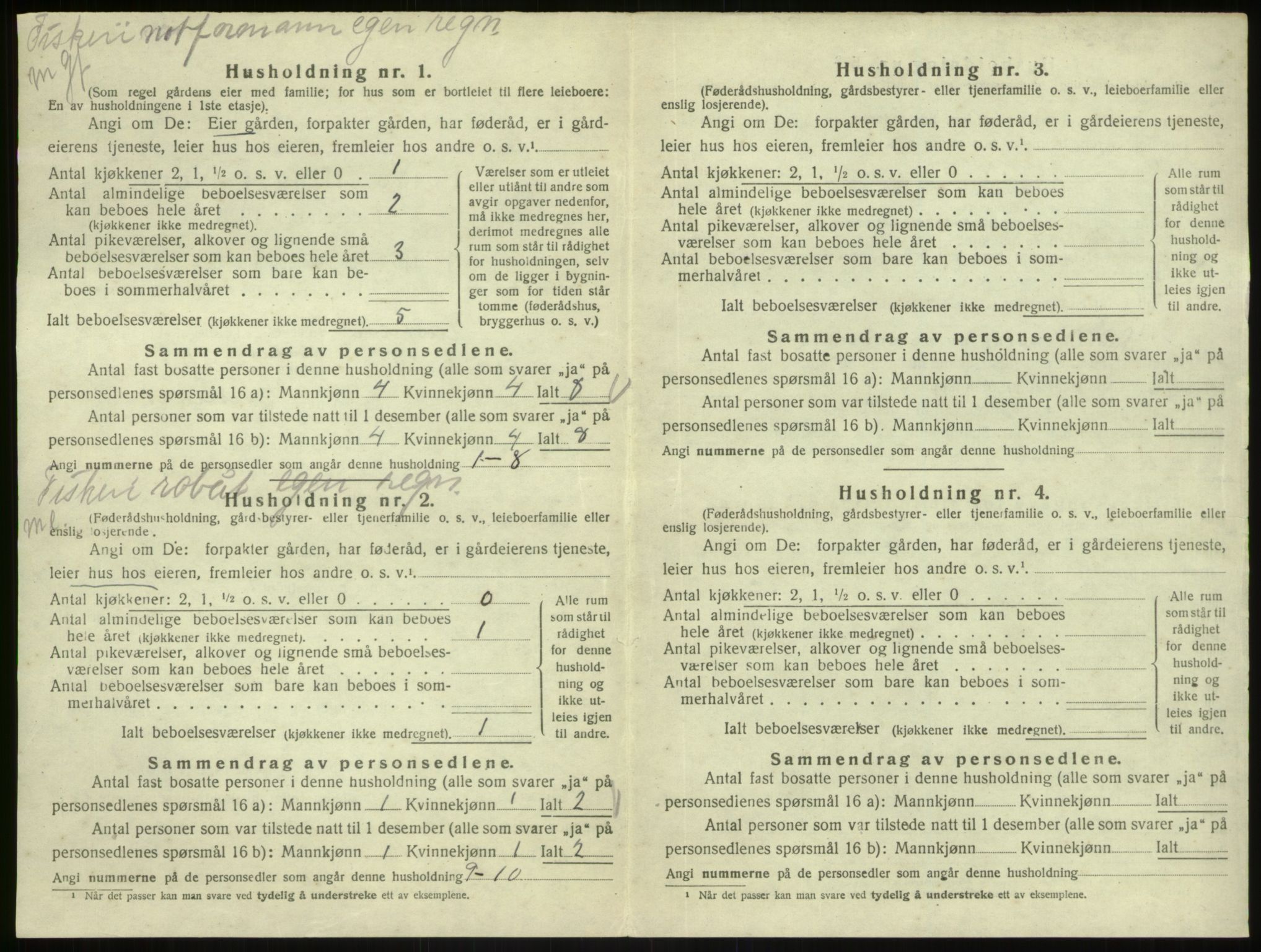 SAB, Folketelling 1920 for 1264 Austrheim herred, 1920, s. 855