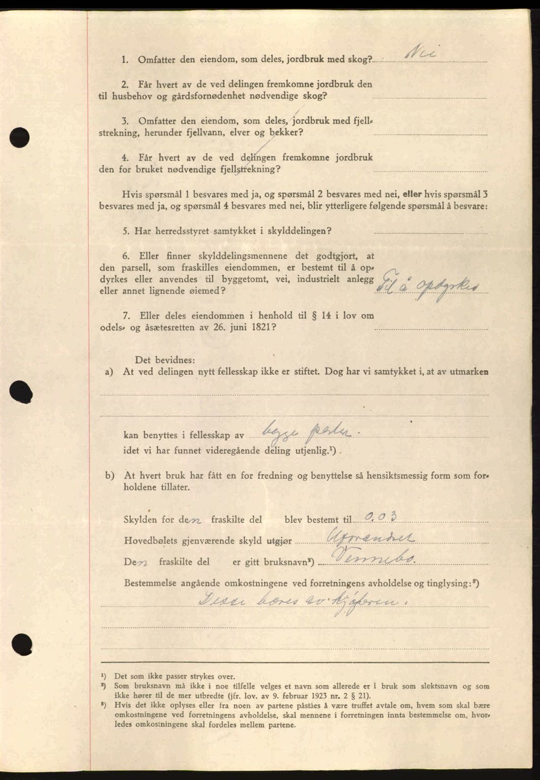 Romsdal sorenskriveri, AV/SAT-A-4149/1/2/2C: Pantebok nr. A14, 1943-1943, Dagboknr: 1320/1943