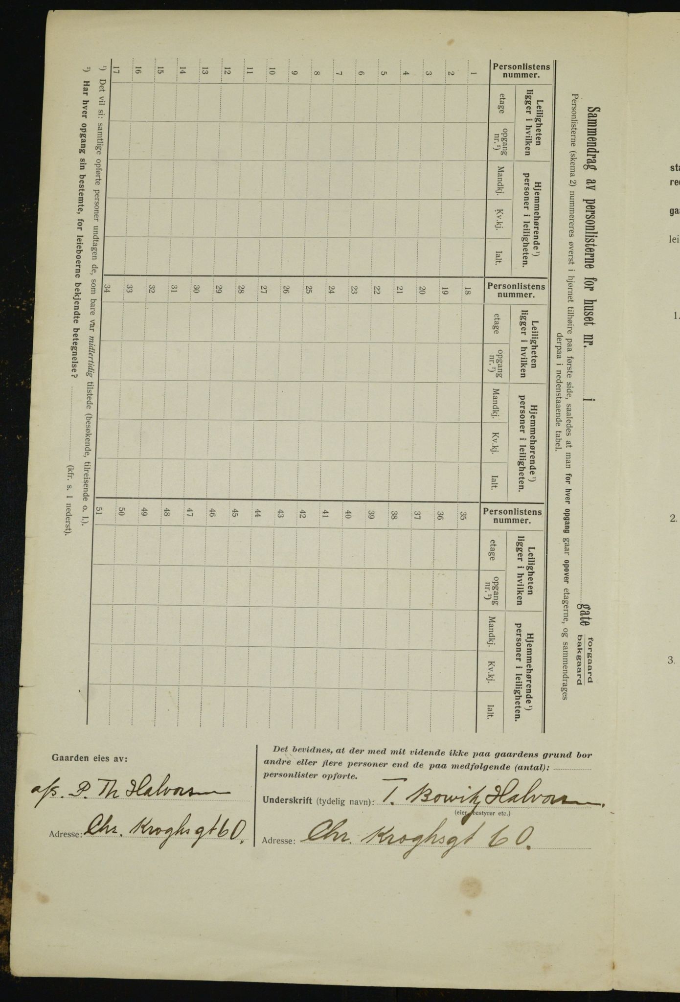 OBA, Kommunal folketelling 1.2.1912 for Kristiania, 1912, s. 12225