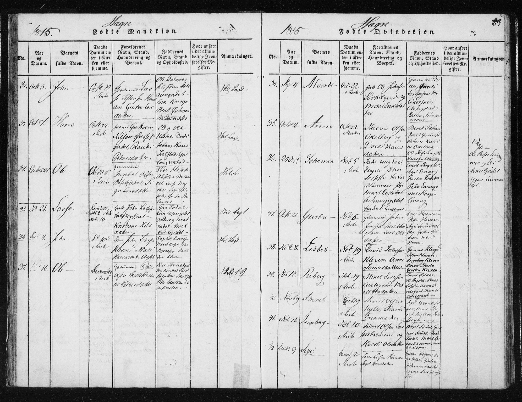 Ministerialprotokoller, klokkerbøker og fødselsregistre - Nord-Trøndelag, AV/SAT-A-1458/709/L0061: Ministerialbok nr. 709A08 /4, 1815-1819, s. 63