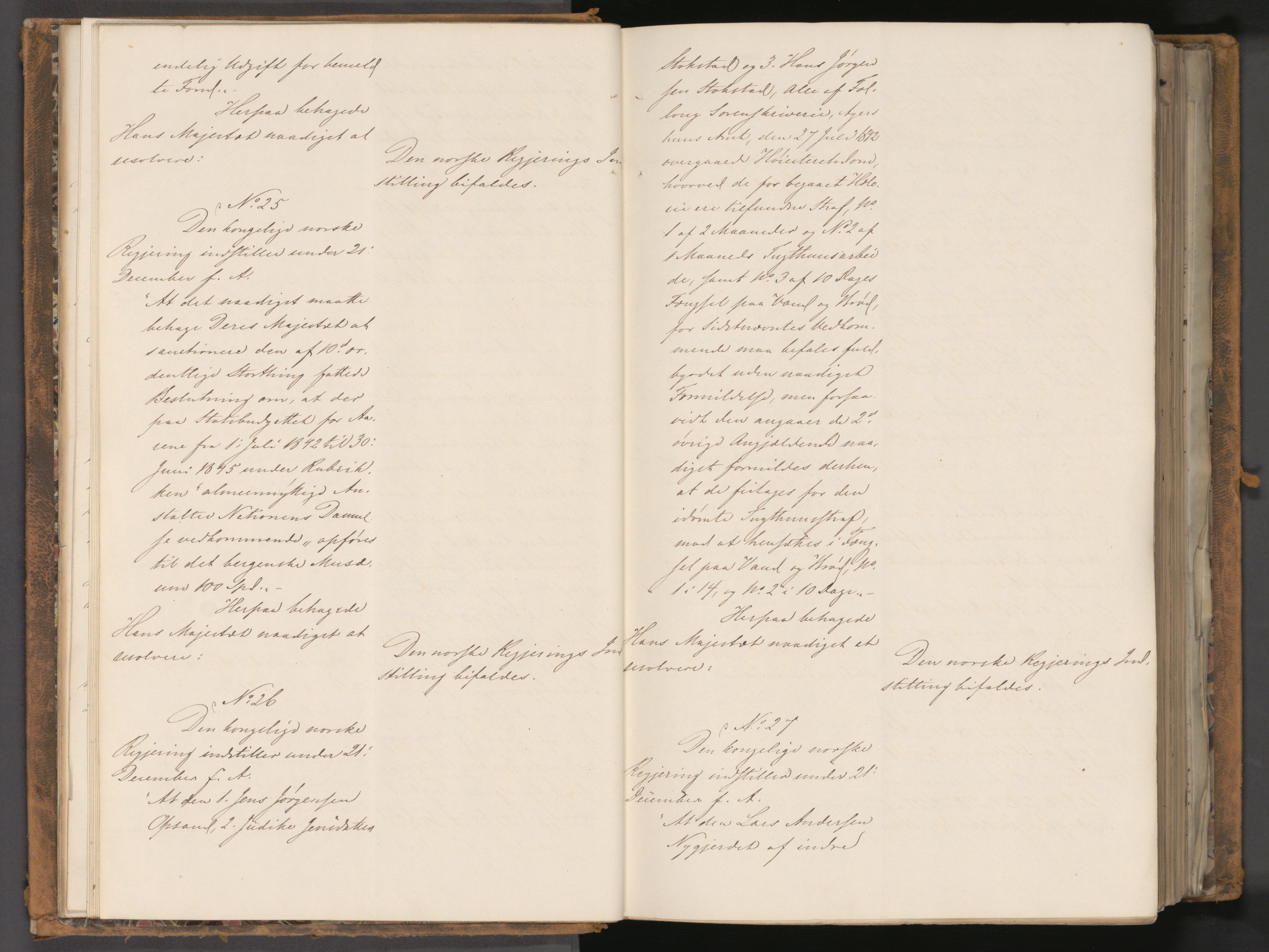 Statsrådssekretariatet, AV/RA-S-1001/A/Ab/L0057: Kgl. res. nr. 1-880, 1. halvår, 1843