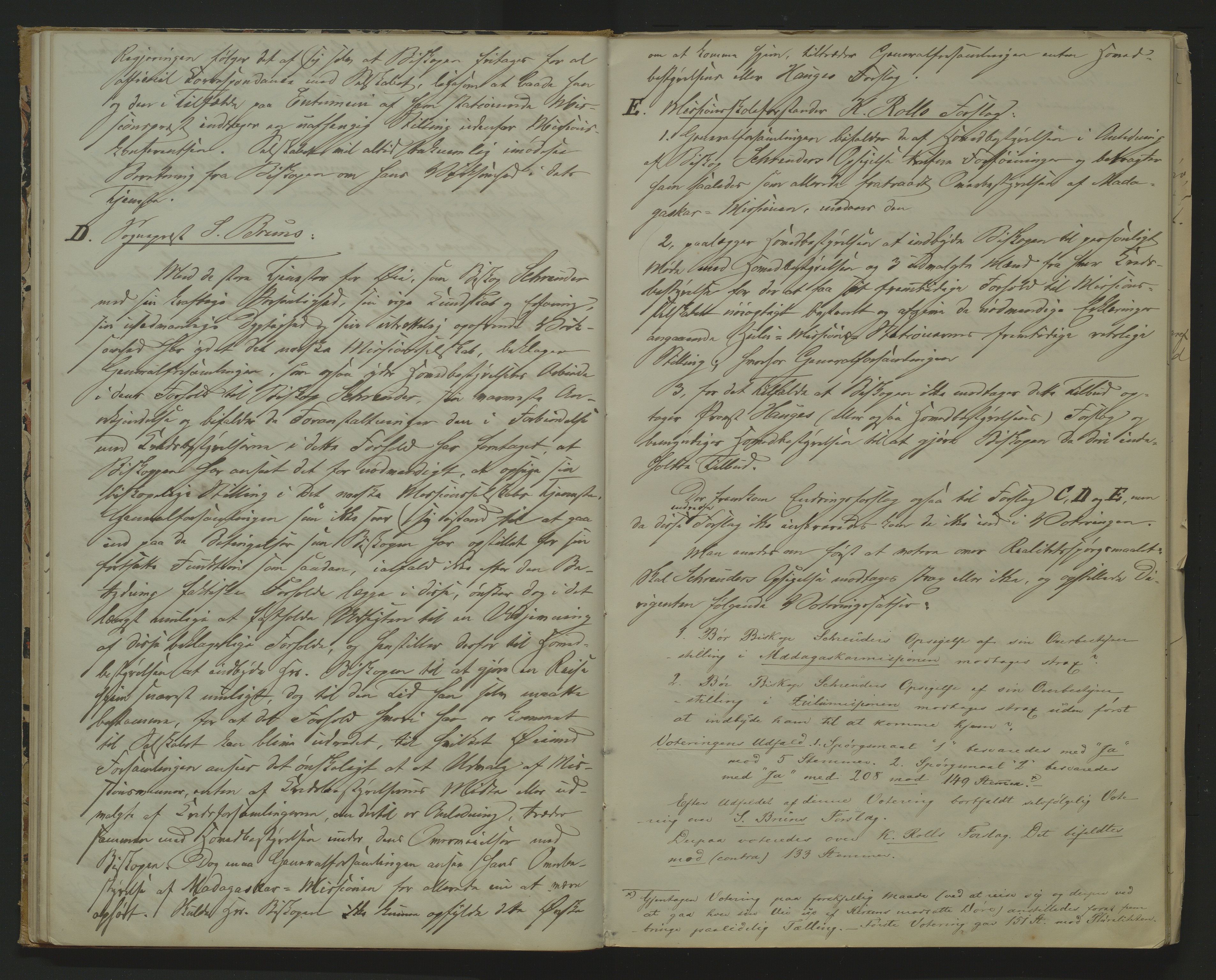 Det Norske Misjonsselskap - hovedadministrasjonen, VID/MA-A-1045/D/Da/Daa/L0028/0016: Beretninger, rapporter, cirkulære, protokoller / Protokoll - Referat fra Generalforsamlingene., 1867-1888