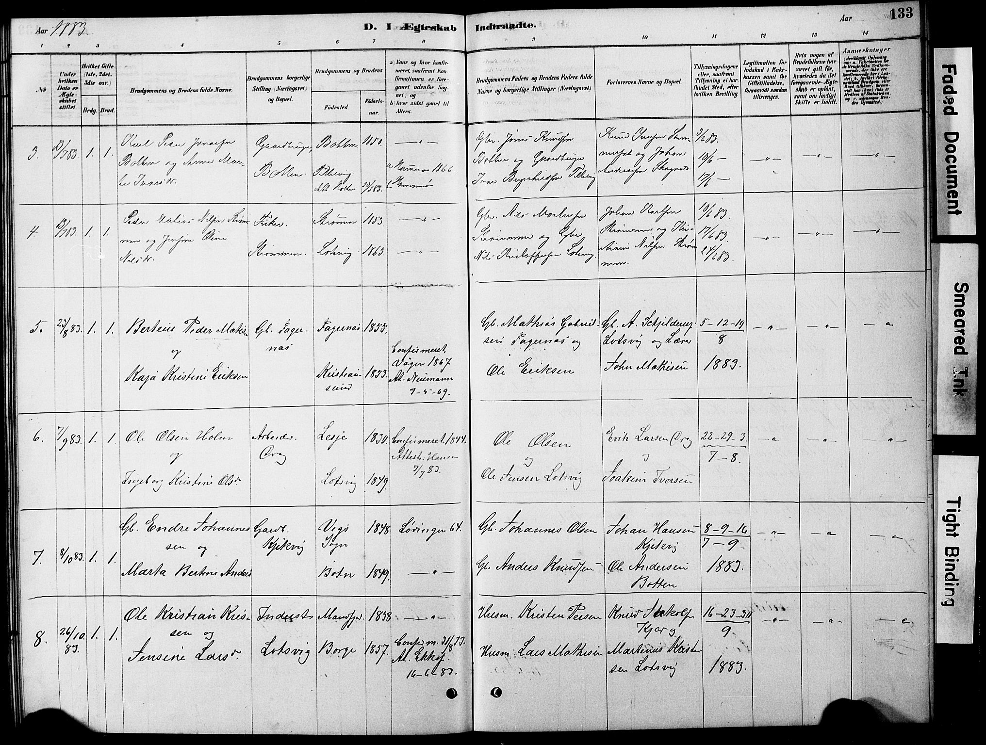Ministerialprotokoller, klokkerbøker og fødselsregistre - Nordland, AV/SAT-A-1459/861/L0875: Klokkerbok nr. 861C01, 1879-1887, s. 133