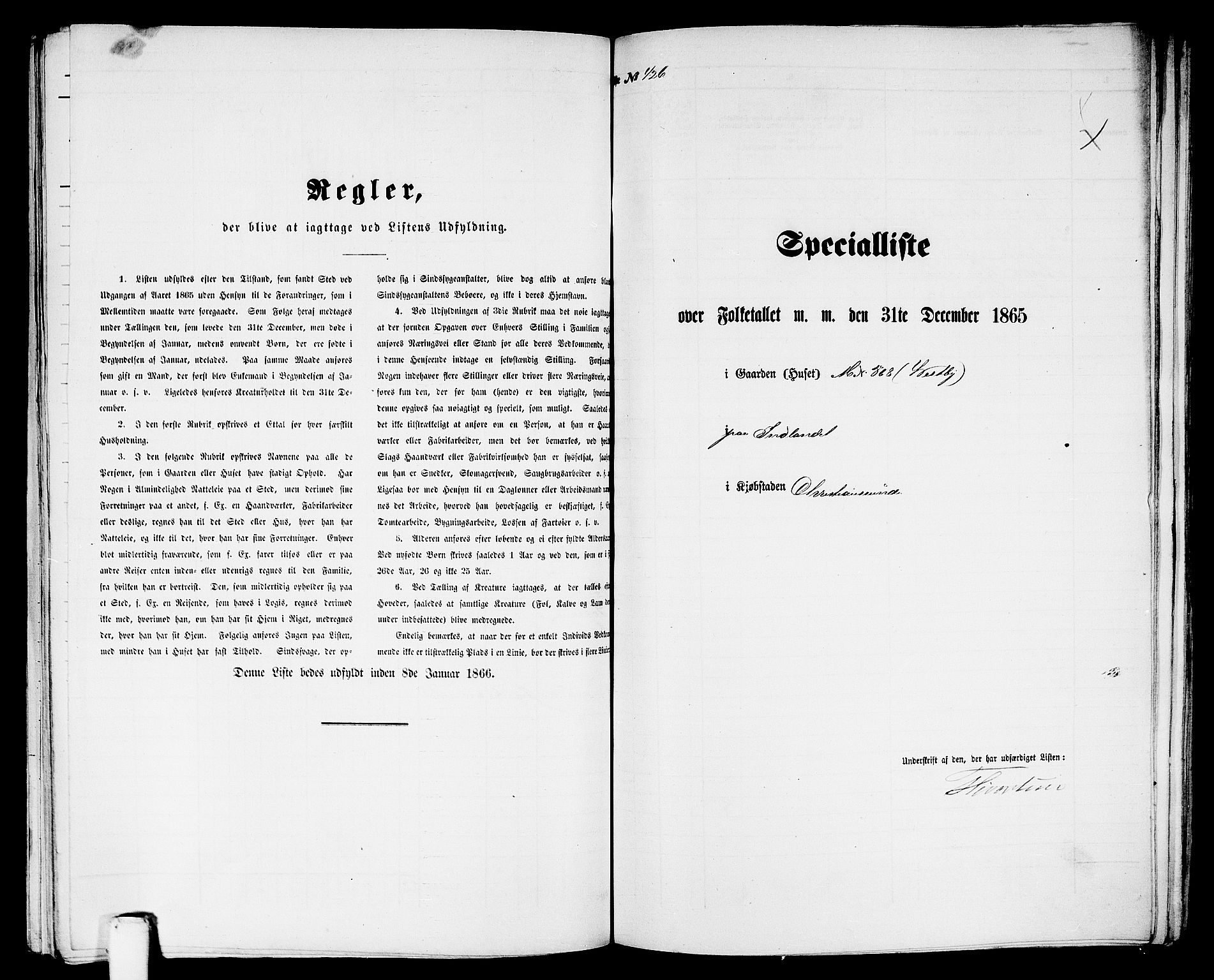 RA, Folketelling 1865 for 1503B Kristiansund prestegjeld, Kristiansund kjøpstad, 1865, s. 867