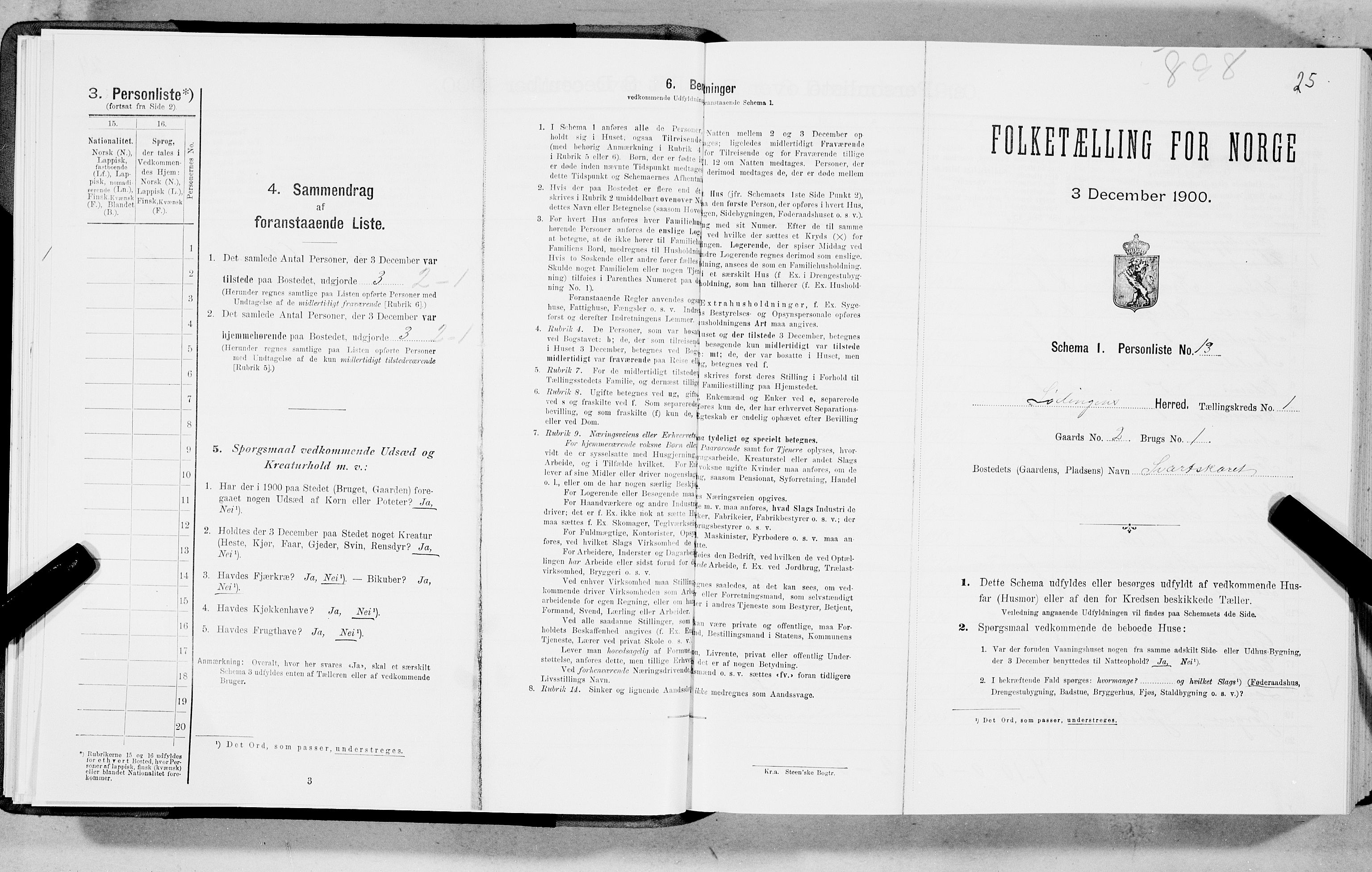 SAT, Folketelling 1900 for 1851 Lødingen herred, 1900, s. 25