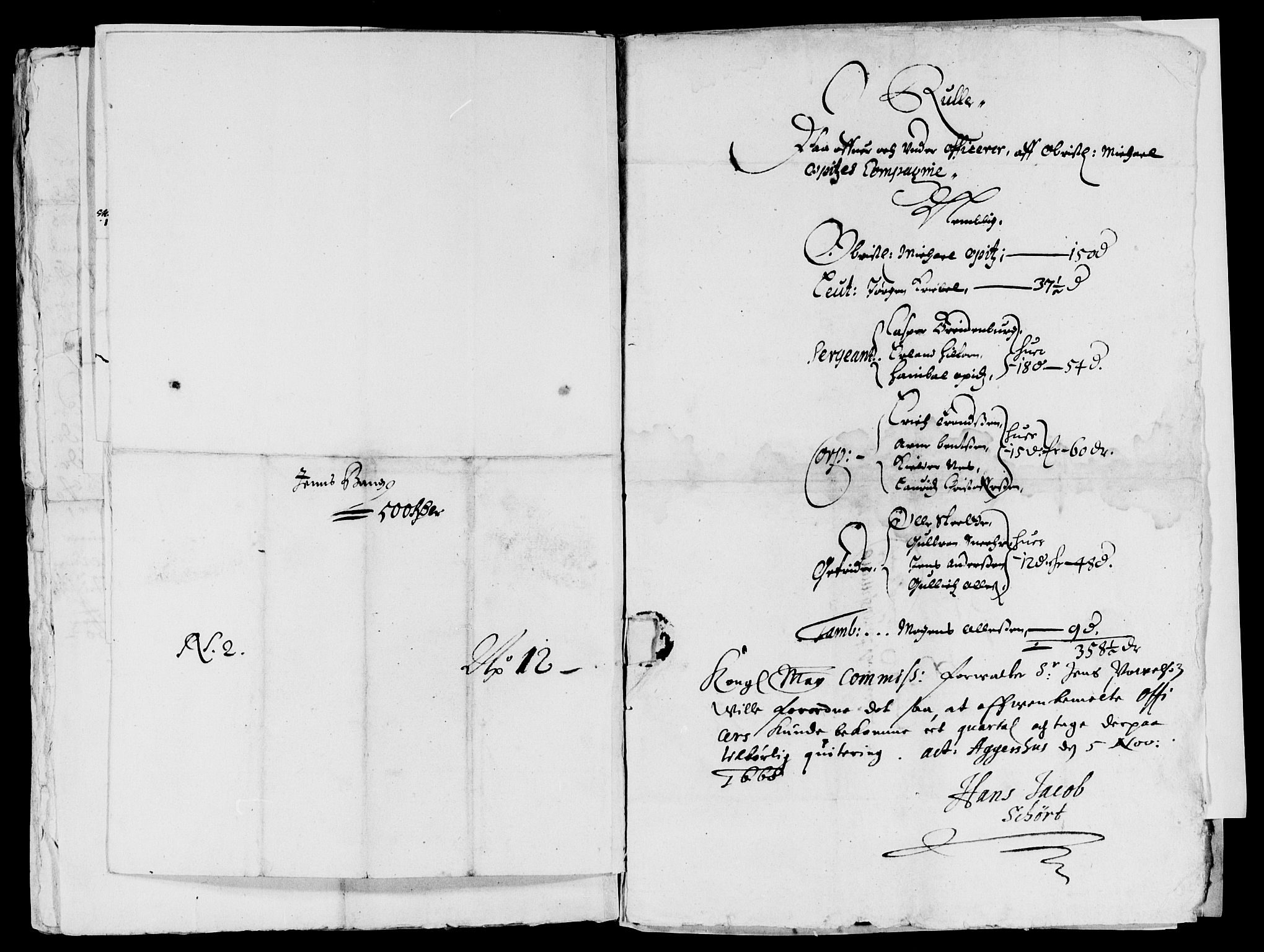 Rentekammeret inntil 1814, Reviderte regnskaper, Lensregnskaper, AV/RA-EA-5023/R/Rb/Rba/L0258: Akershus len, 1659-1661