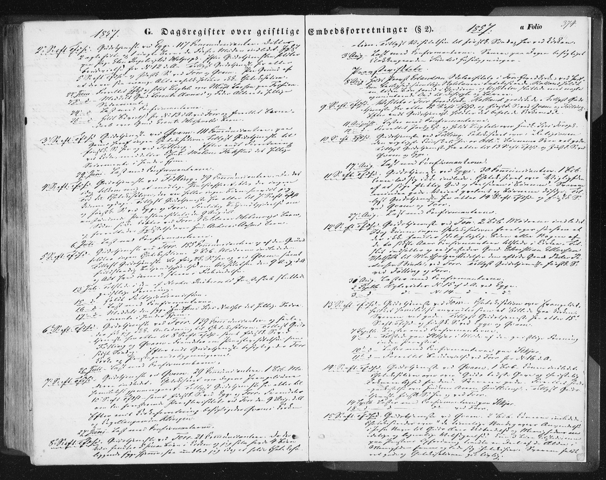 Ministerialprotokoller, klokkerbøker og fødselsregistre - Nord-Trøndelag, AV/SAT-A-1458/746/L0446: Ministerialbok nr. 746A05, 1846-1859, s. 374