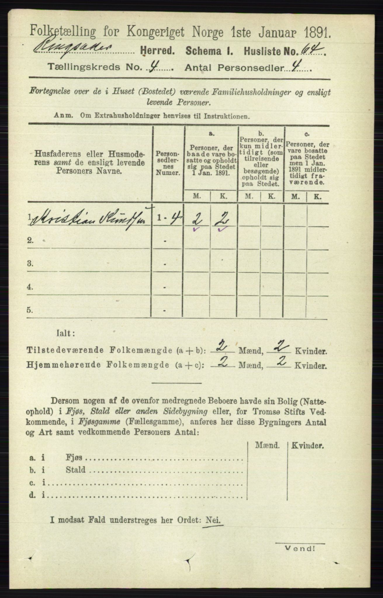 RA, Folketelling 1891 for 0412 Ringsaker herred, 1891, s. 1745