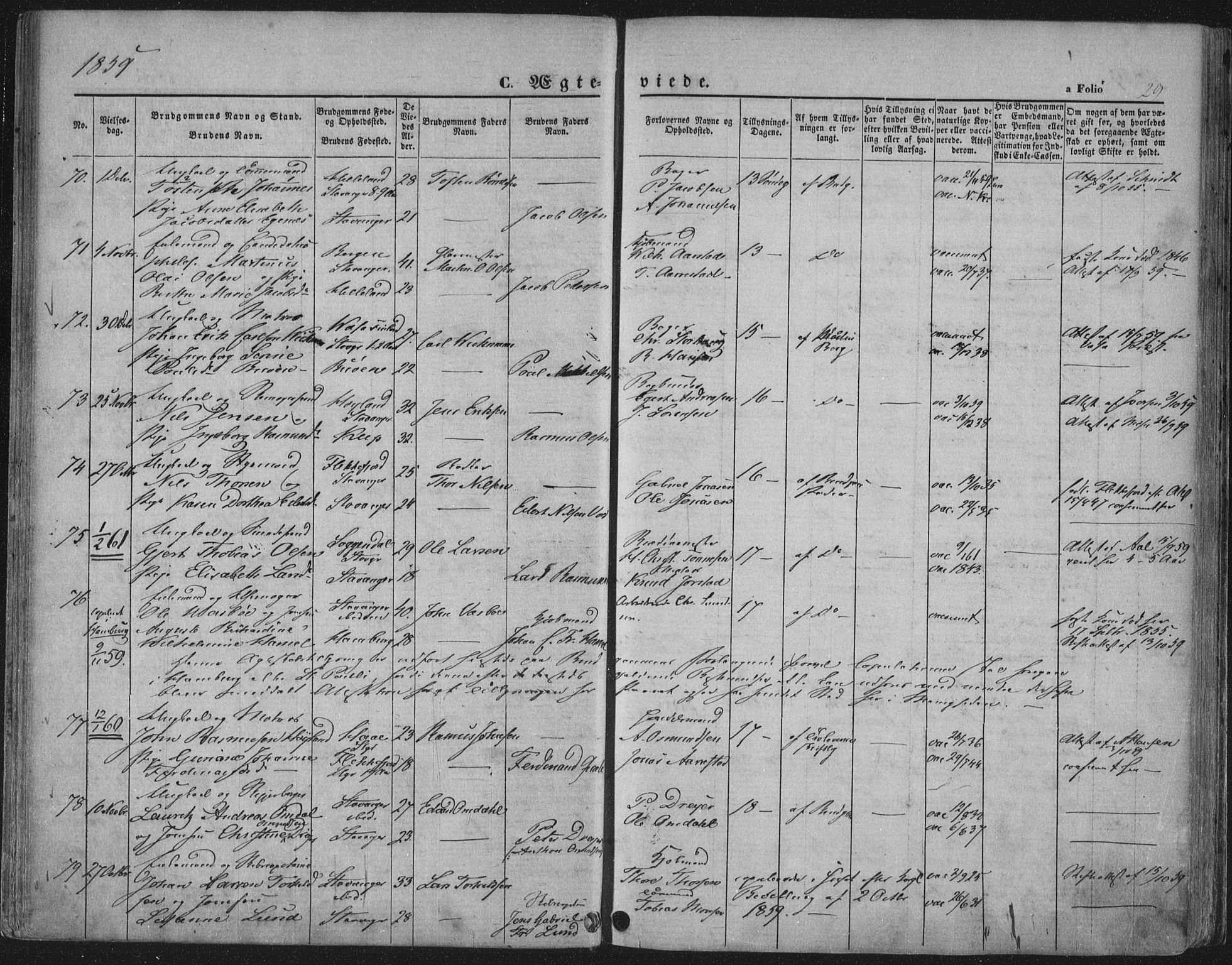 Domkirken sokneprestkontor, SAST/A-101812/001/30/30BA/L0019: Ministerialbok nr. A 18, 1857-1877, s. 29