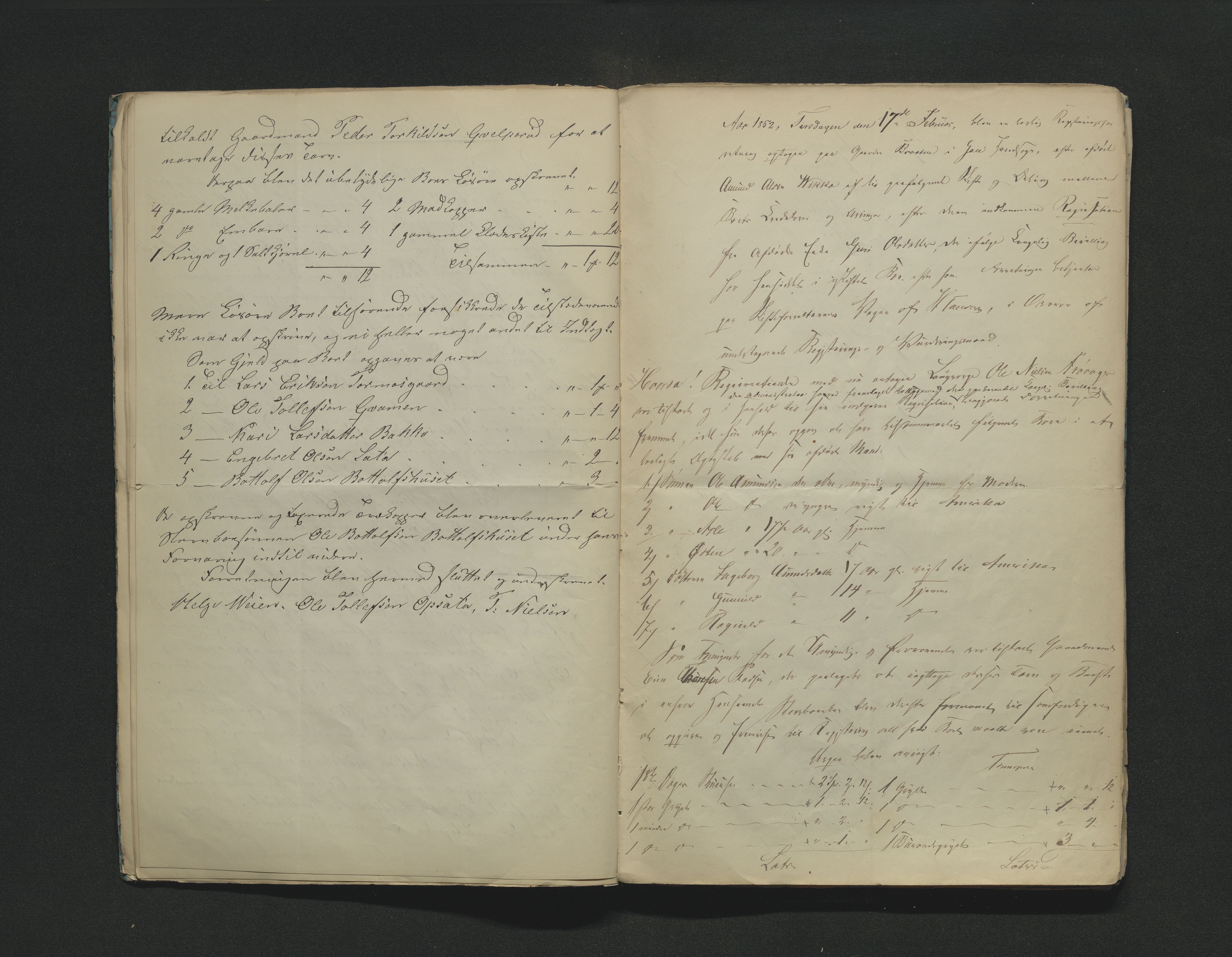 Hallingdal sorenskriveri, AV/SAKO-A-121/H/Hb/Hbb/Hbba/L0024: Skifteregistreringsprotokoll, Sorenskriveriet, 1852