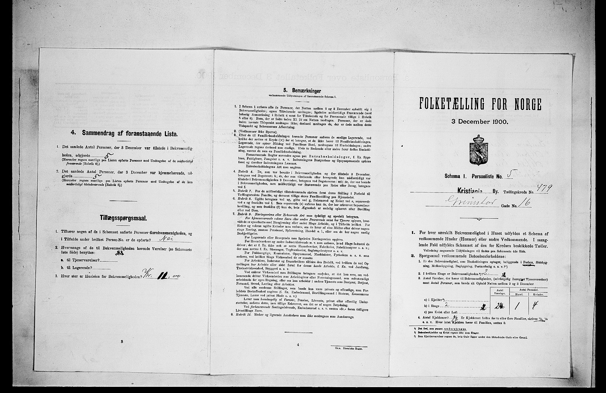 SAO, Folketelling 1900 for 0301 Kristiania kjøpstad, 1900, s. 28079