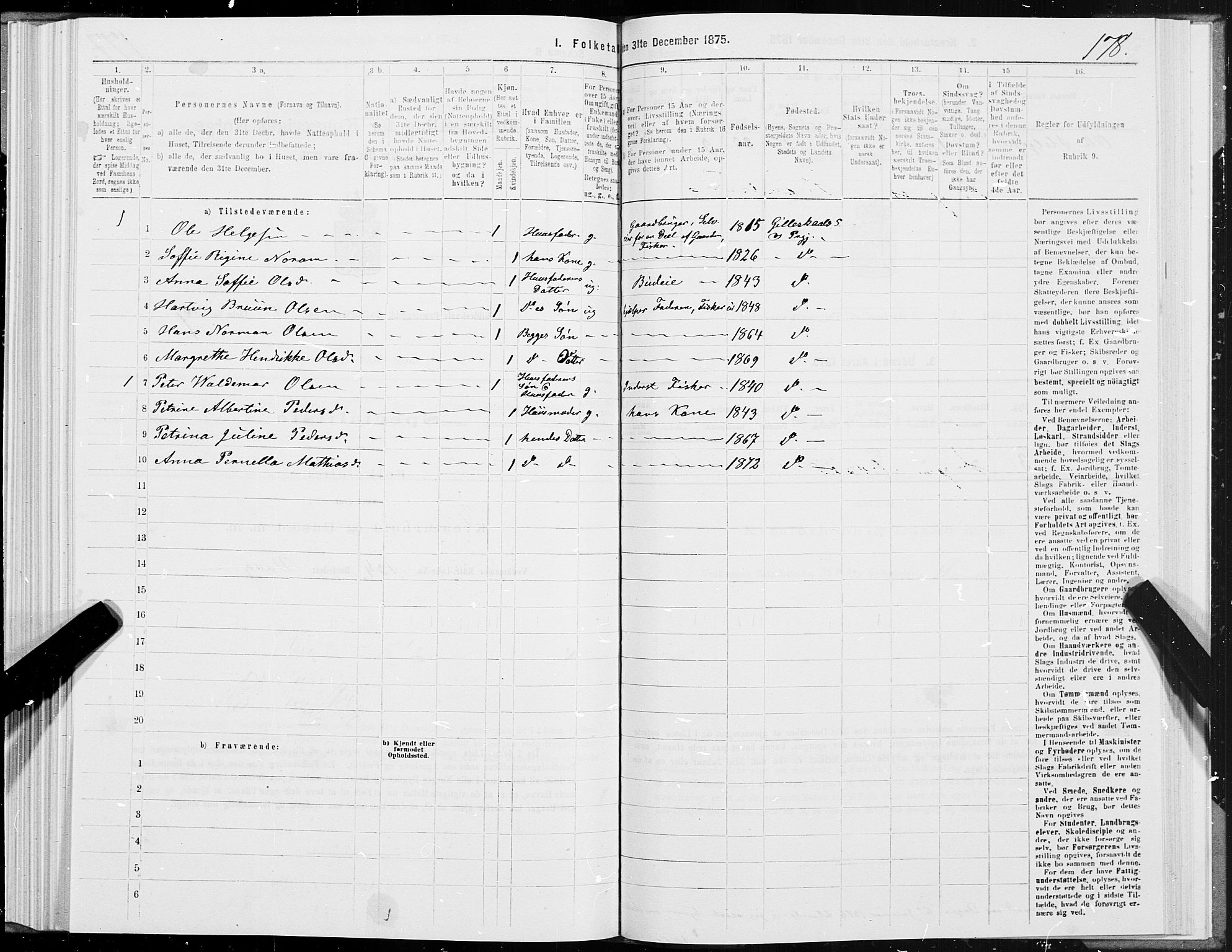 SAT, Folketelling 1875 for 1838P Gildeskål prestegjeld, 1875, s. 2178