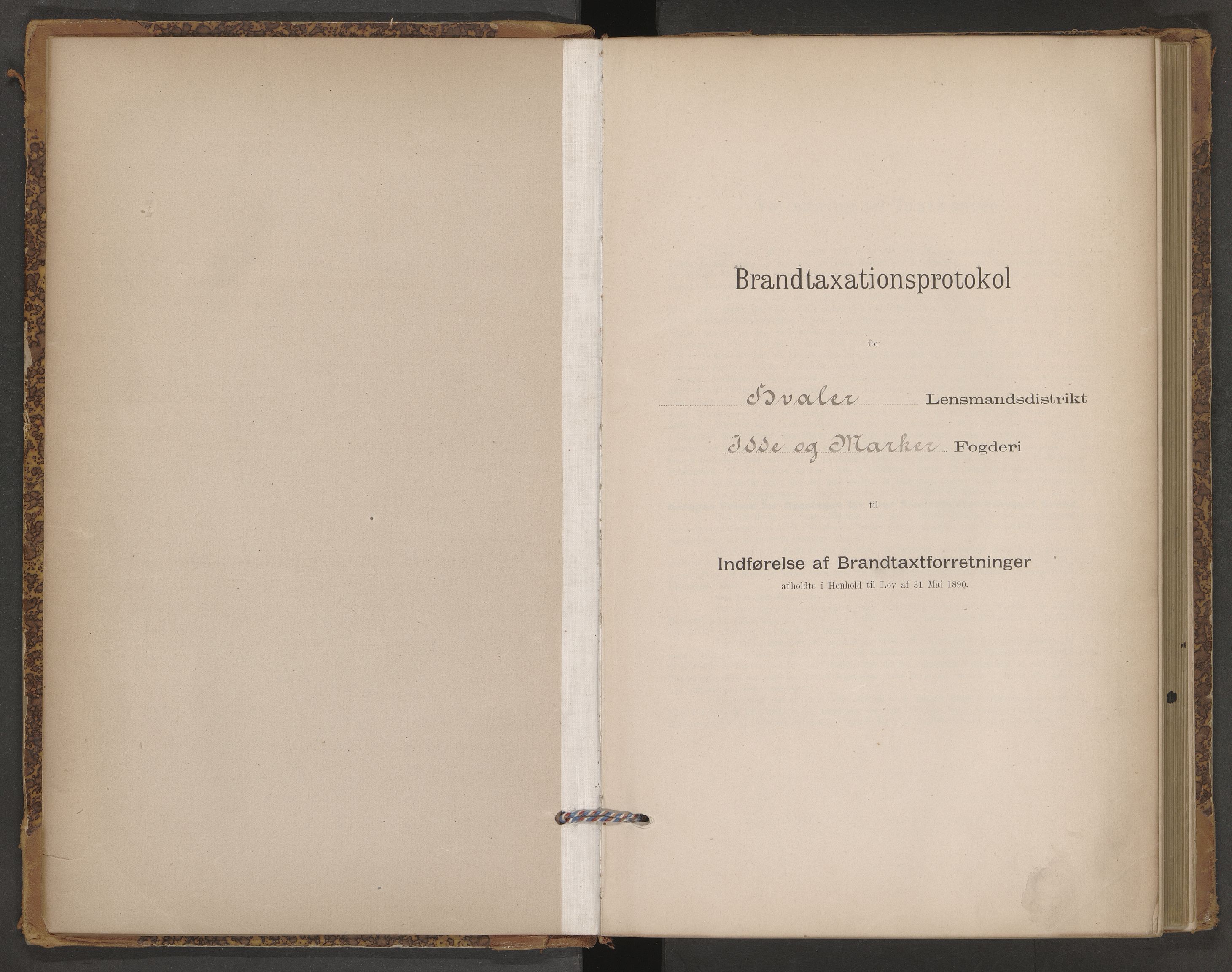 Norges brannkasse, branntakster Hvaler, AV/SAO-A-11364/F/Fb/L0001: Branntakstprotokoll, 1895-1909