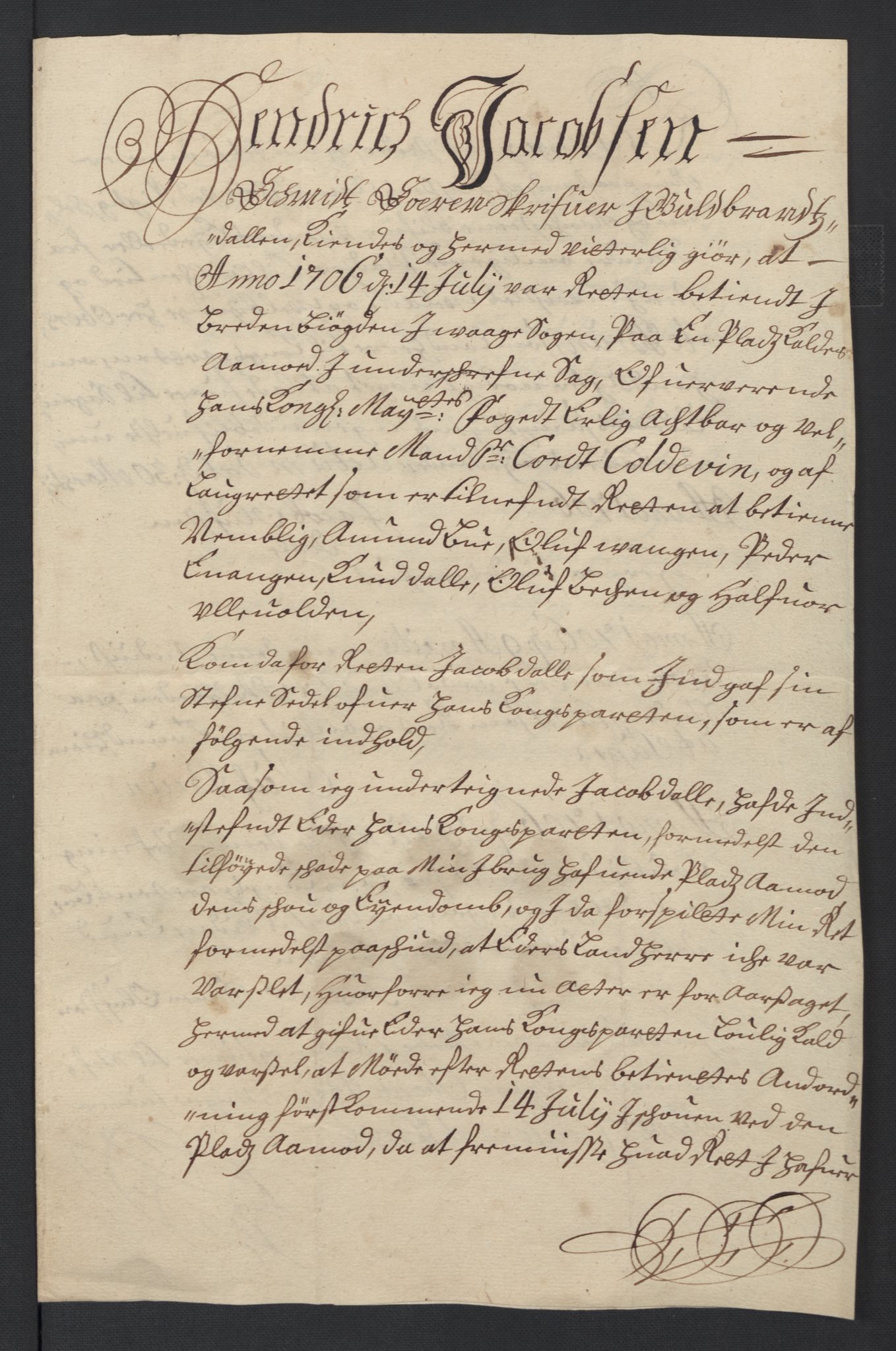 Rentekammeret inntil 1814, Reviderte regnskaper, Fogderegnskap, RA/EA-4092/R17/L1178: Fogderegnskap Gudbrandsdal, 1705-1707, s. 170
