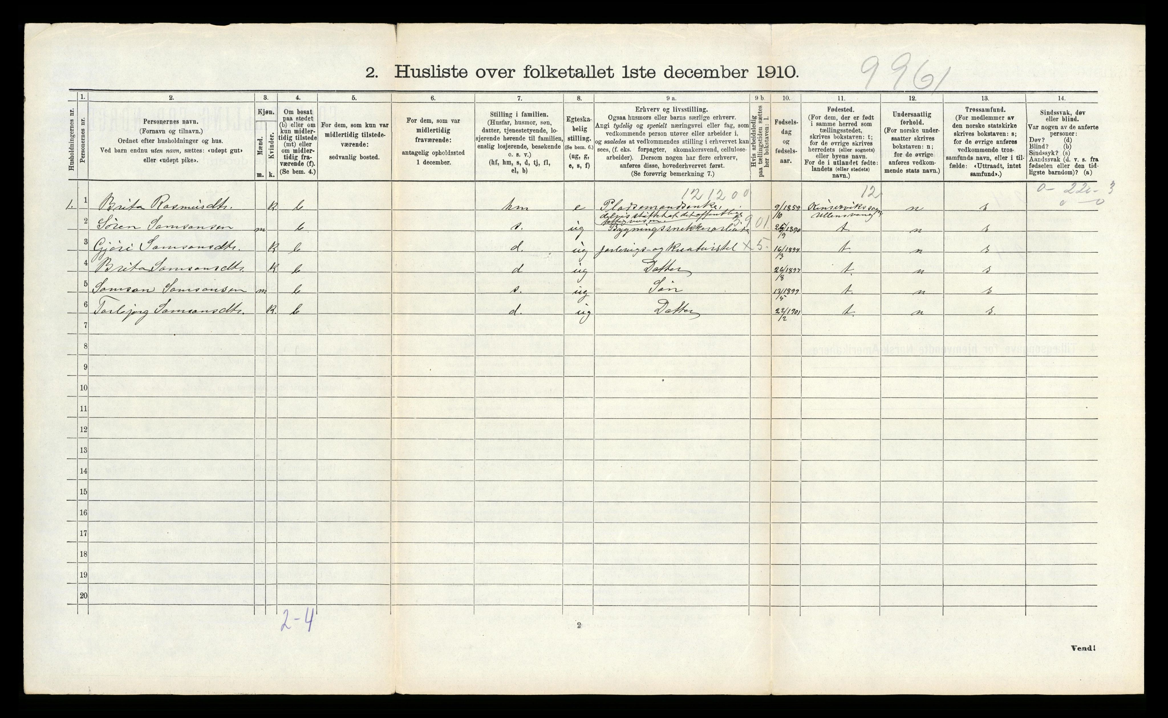 RA, Folketelling 1910 for 1224 Kvinnherad herred, 1910, s. 1342